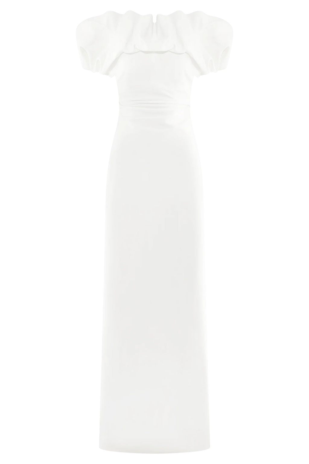 Sariya Sculptural Maxi Dress - White