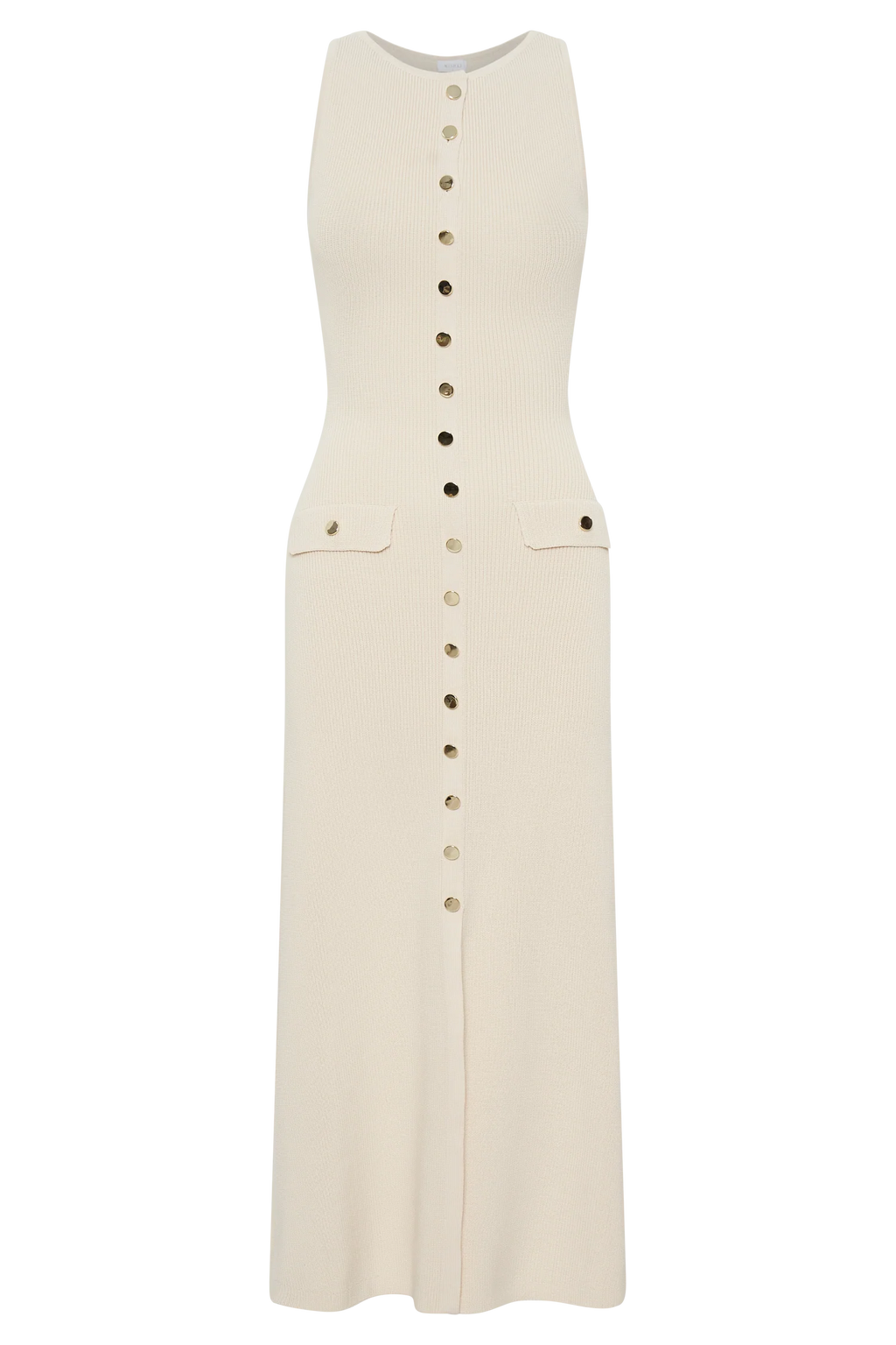 Sawyer Sleeveless Buttoned Maxi Dress - Ivory