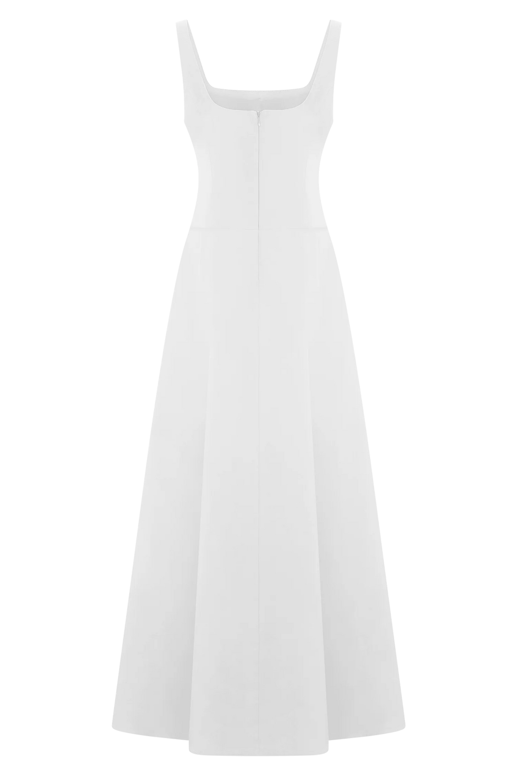 Salma Drop Waist Cotton Maxi Dress - White