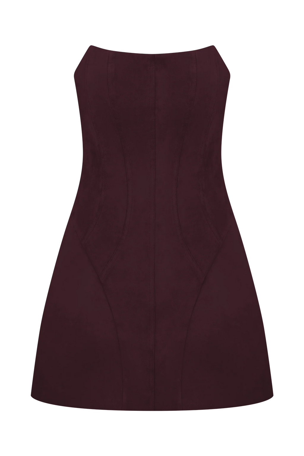 Andy Faux Suede Mini Dress - Wine