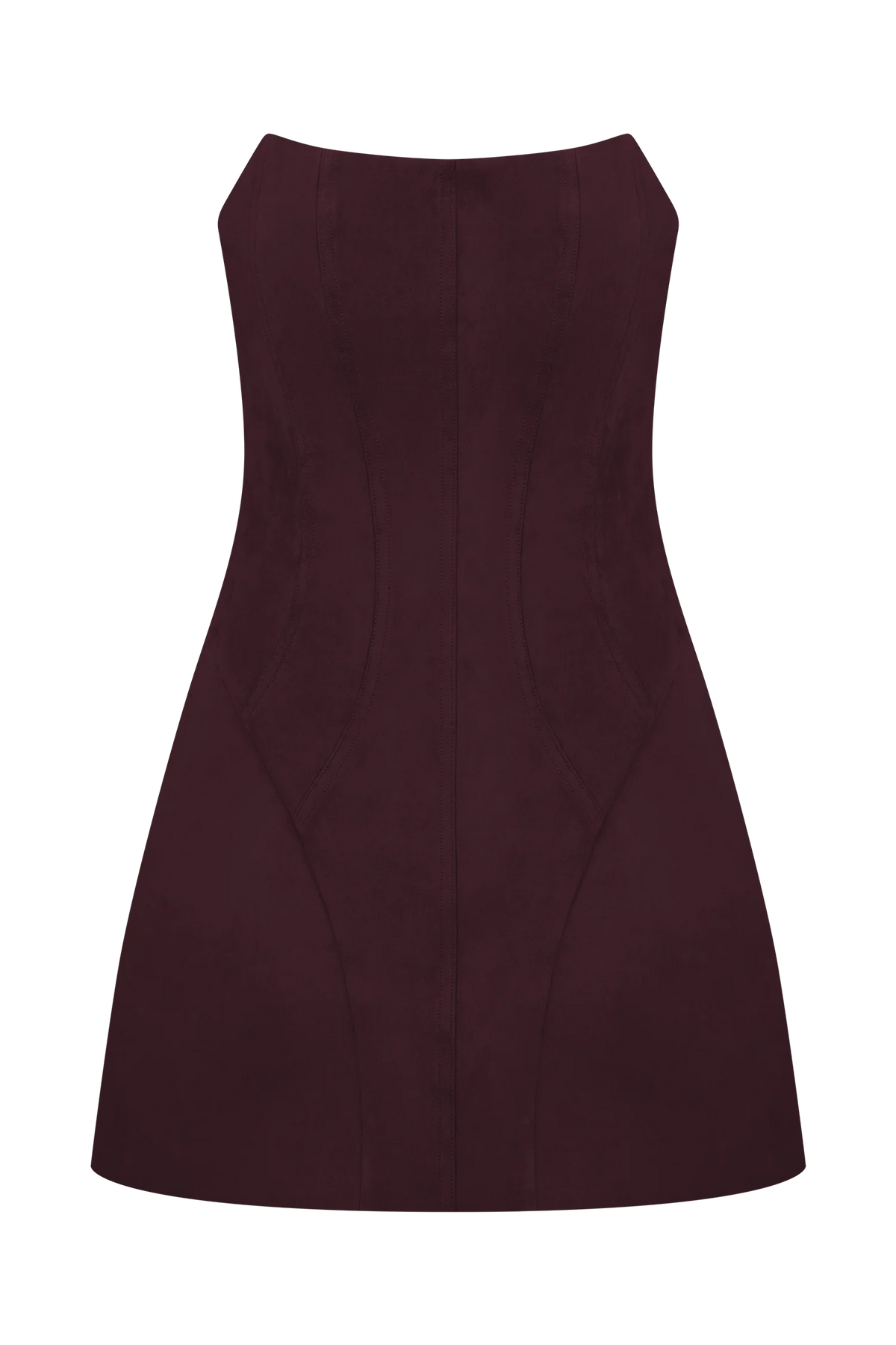 Andy Faux Suede Mini Dress - Wine
