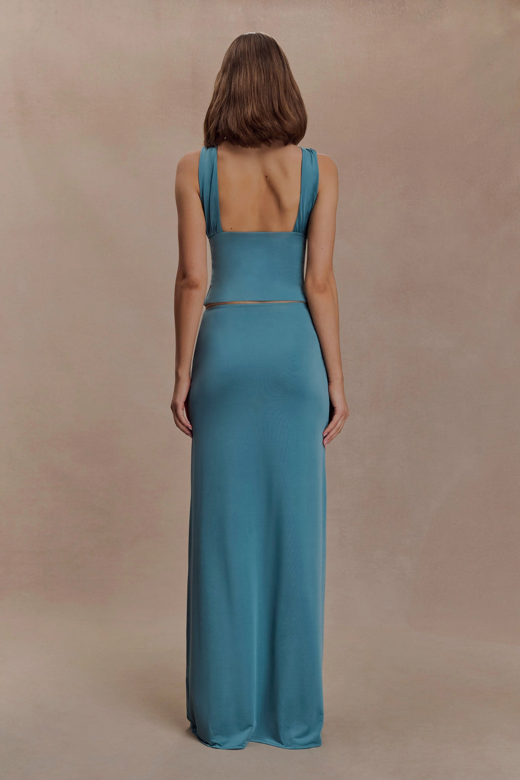 Erina Slinky Open Back Top - Teal