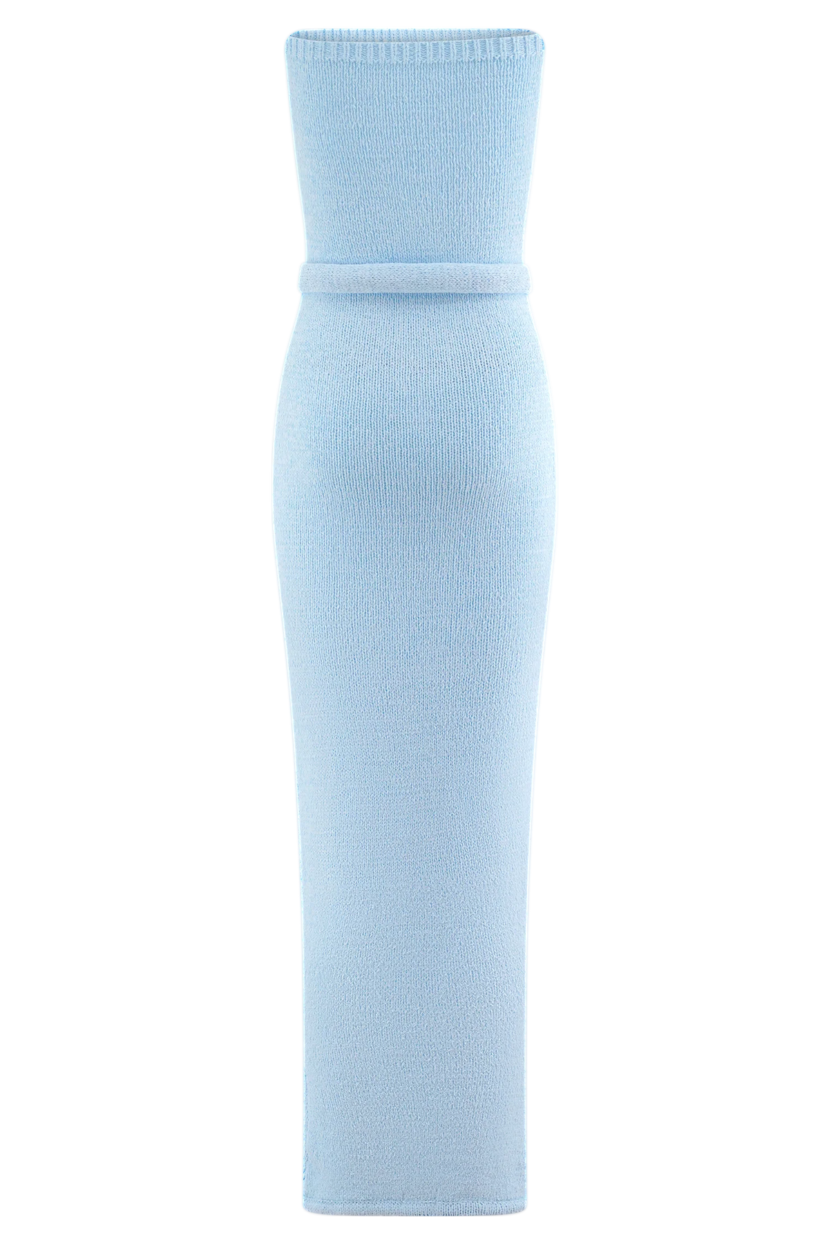 Andrea Strapless Knit Maxi Dress - Light Blue