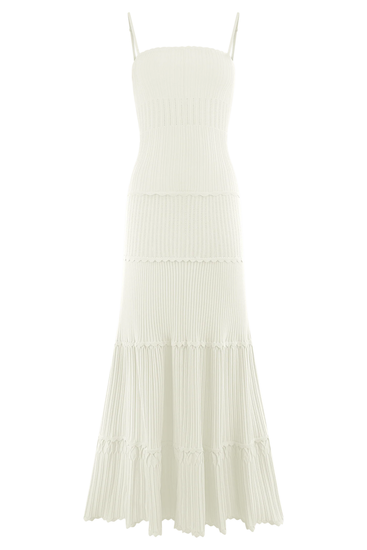 Finley Pointelle Knit Maxi Dress - Ivory