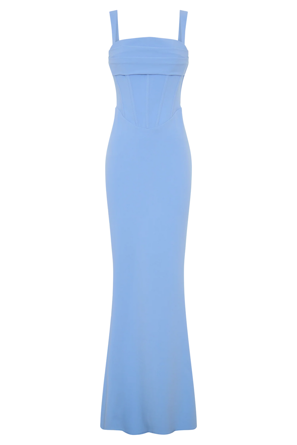 Luella Crepe Corset Maxi Dress - Cornflower Blue