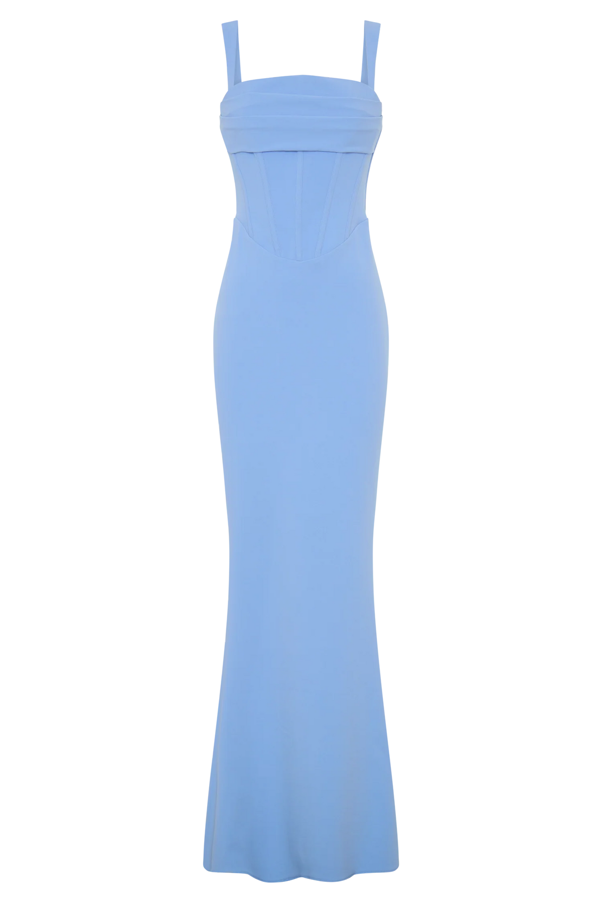 Luella Crepe Corset Maxi Dress - Cornflower Blue