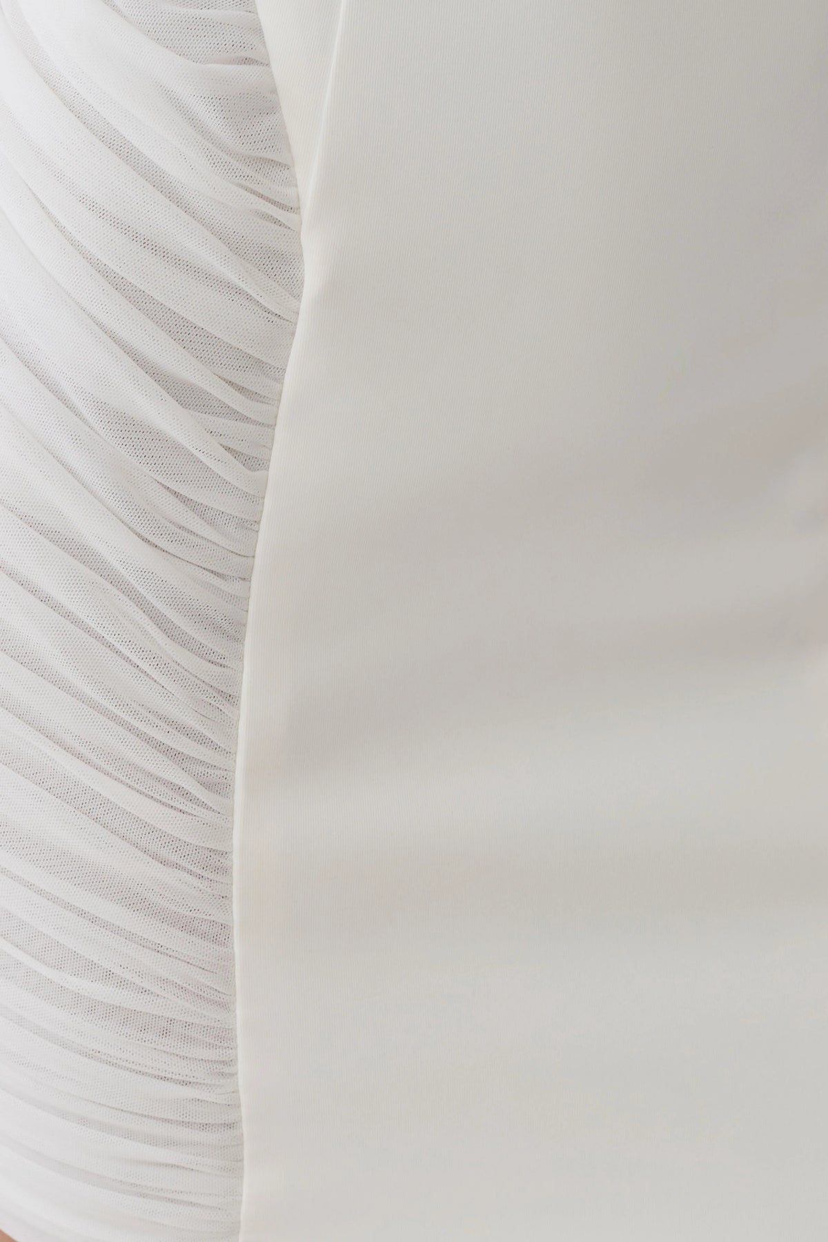 Anari Gathered Scuba Mini Dress - White