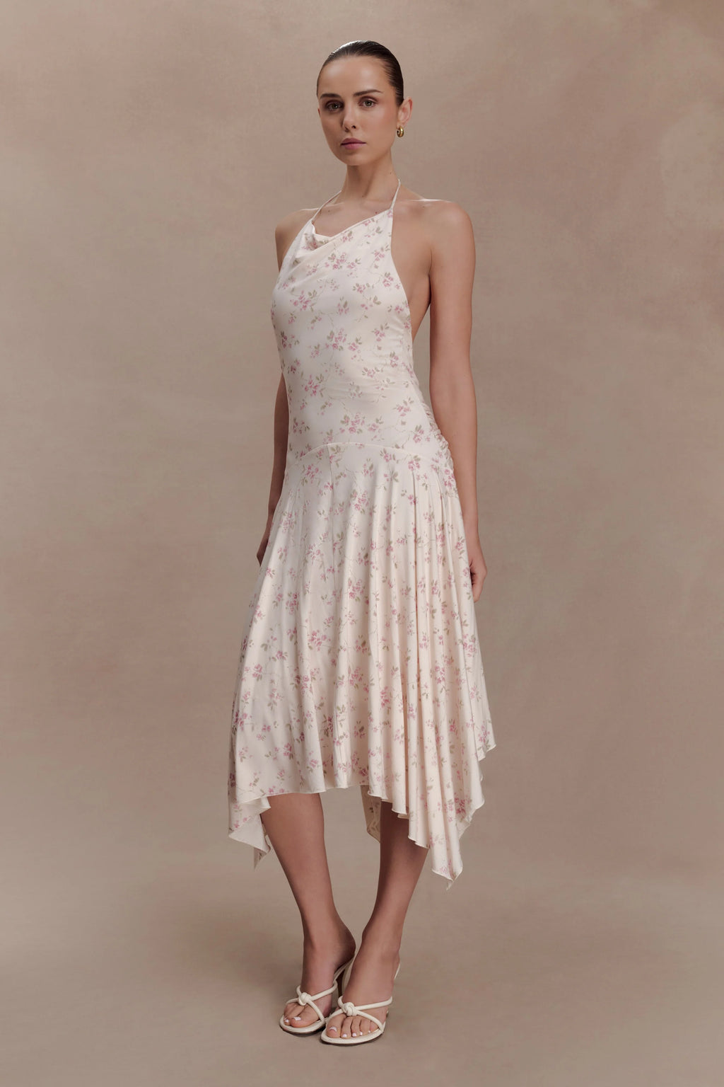 Sylvie Modal Hankie Midi Dress - Floral Ditsy Print