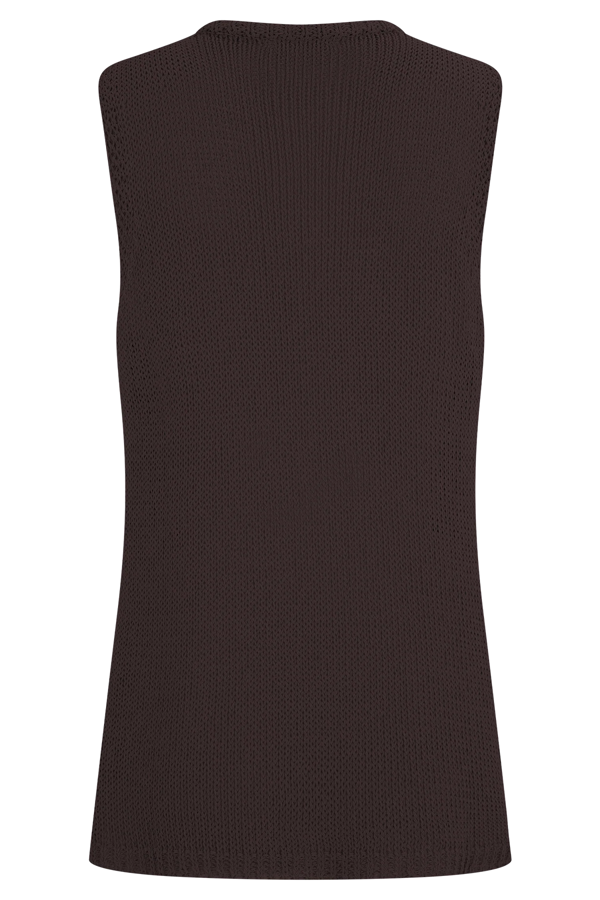 Malani Knit Top With Hardware - Chocolate