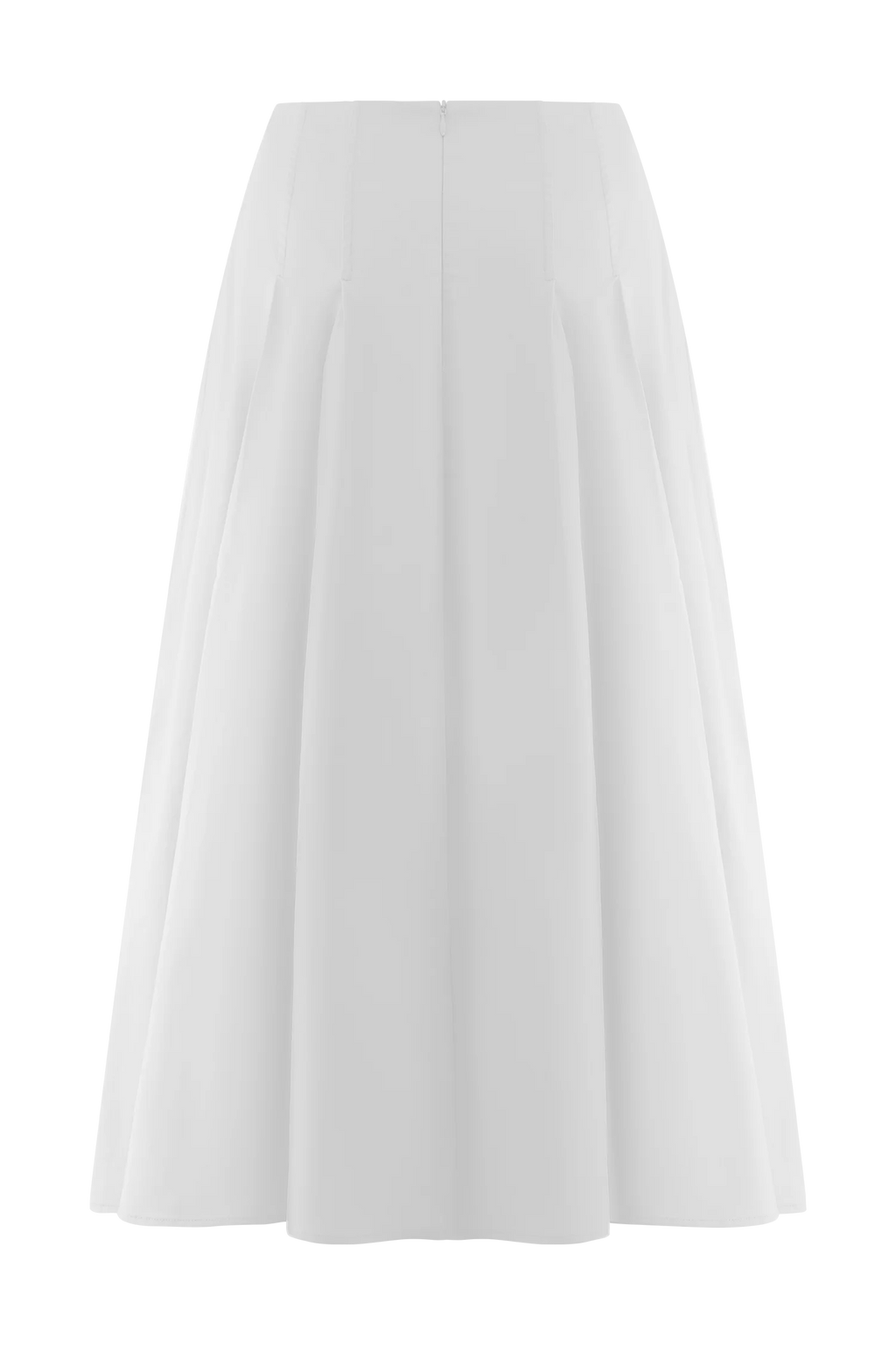 Mae A-Line Midi Skirt - White