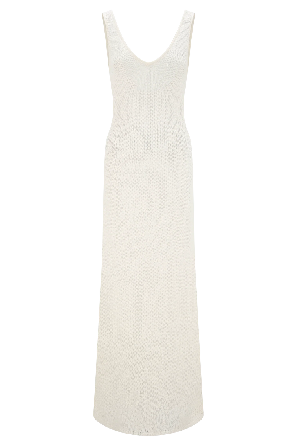 Ari Tape Yarn Knit Maxi Dress - White