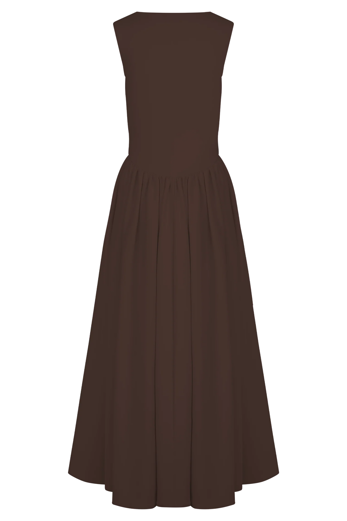 Sharon Scuba Jersey Midi Dress - Cacao Brown