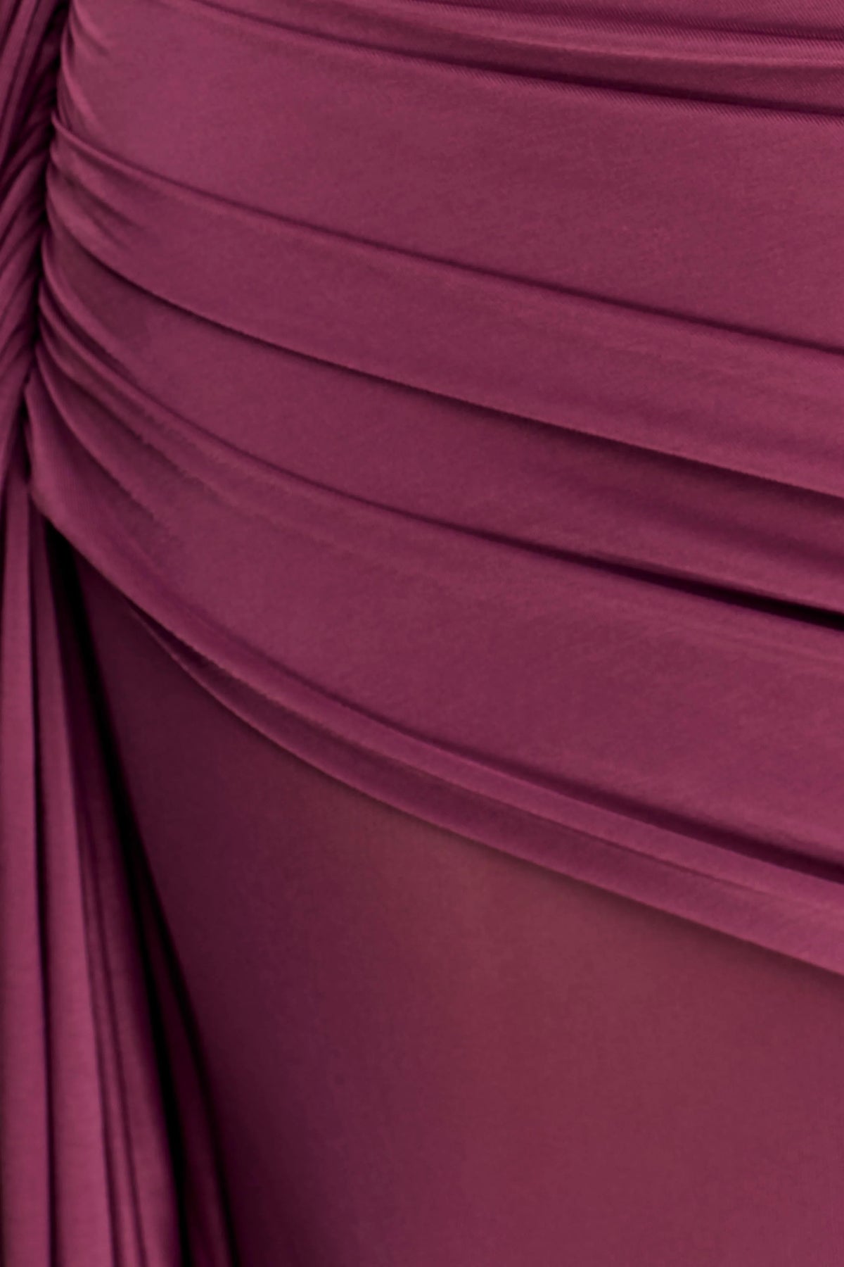 Asher Slinky One Shoulder Maxi Dress - Neutral Plum