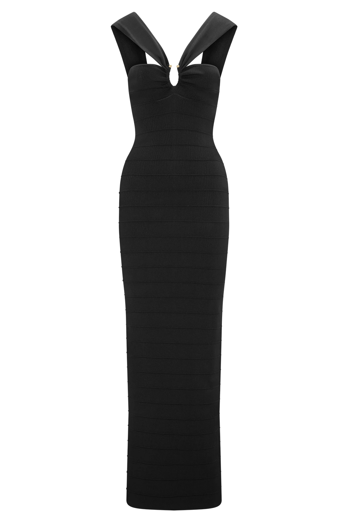 Jaylen Bandage Knit Maxi Dress - Black