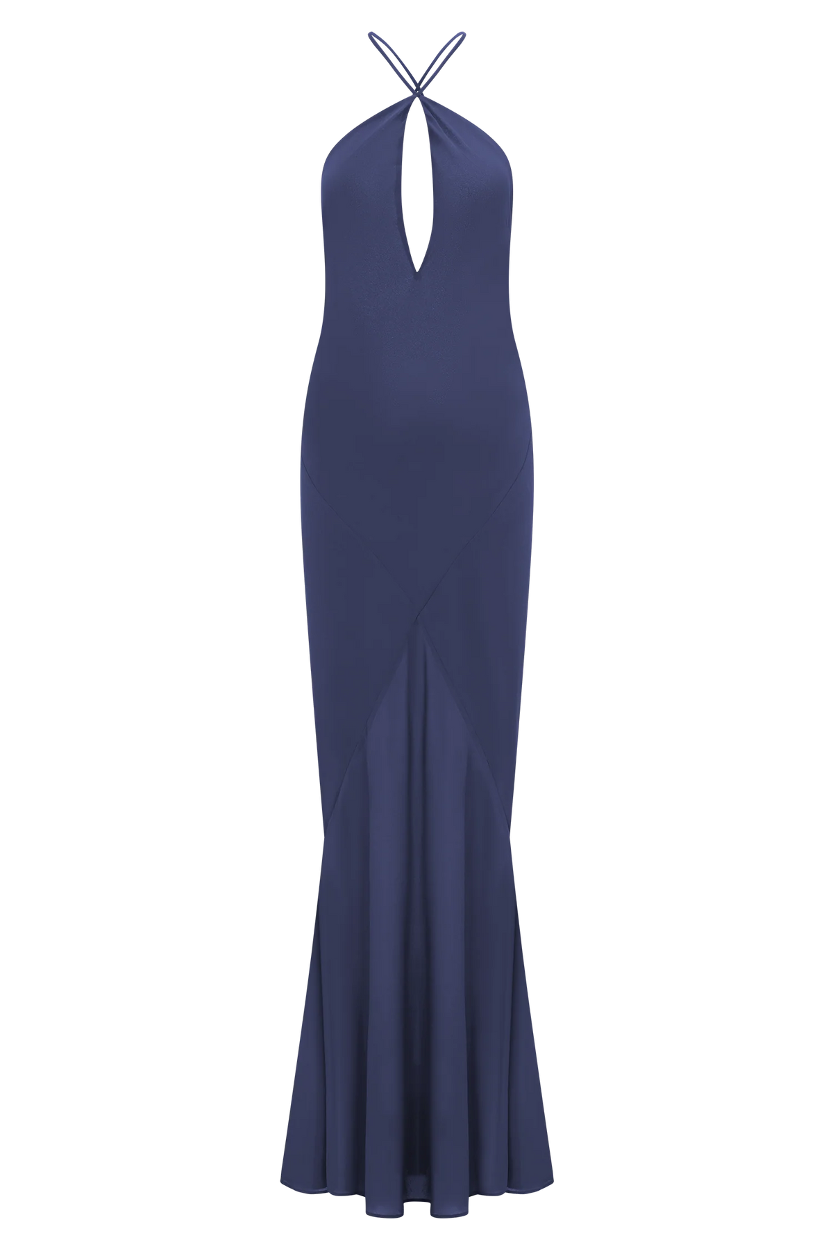 Nerea Slip Halter Maxi Dress - Purple Ink