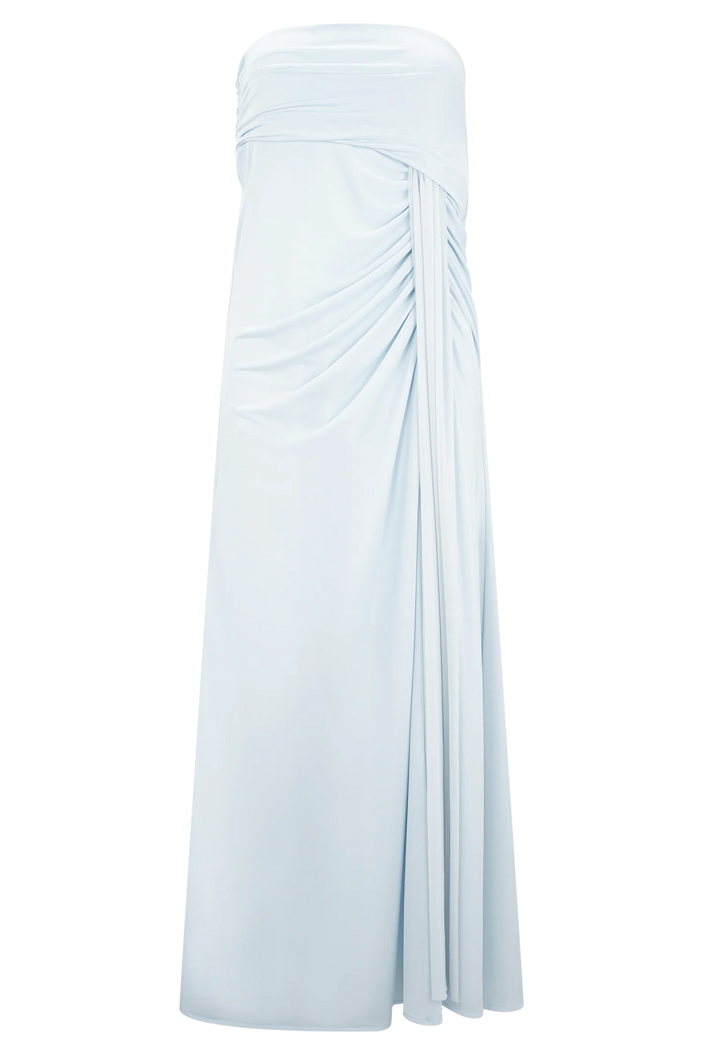 Calandra Slinky Maxi Skirt - Pale Blue