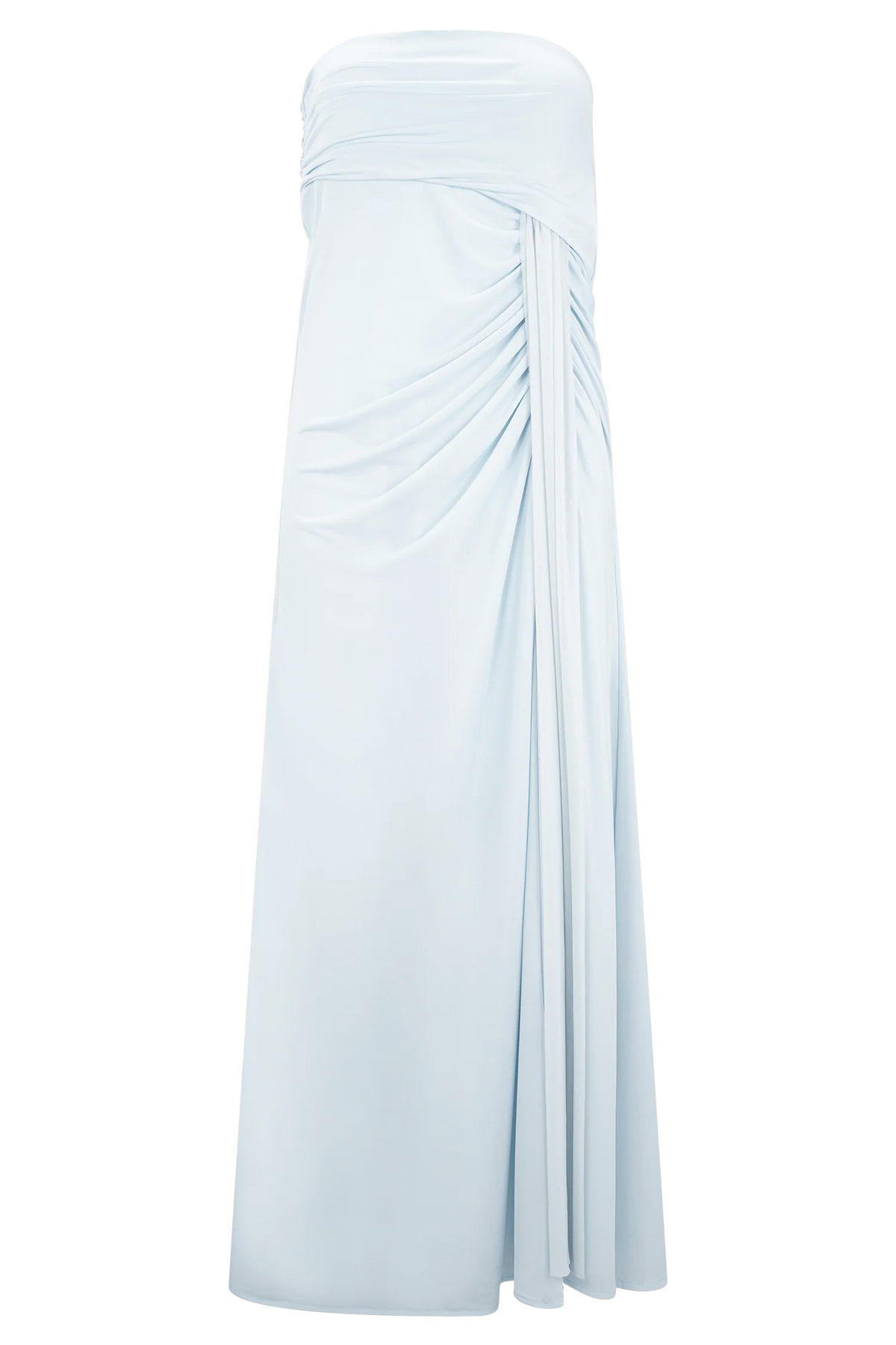 Calandra Slinky Maxi Skirt - Pale Blue