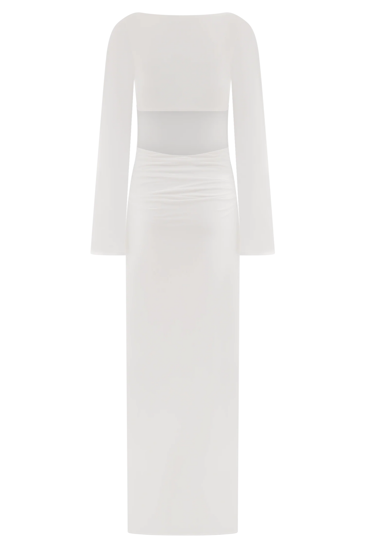 Vienna Slinky Cut Out Maxi Dress - White