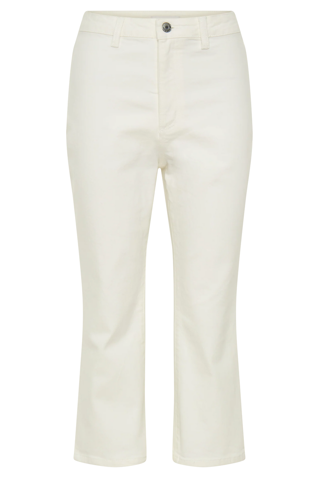 Mary Denim Capris - White
