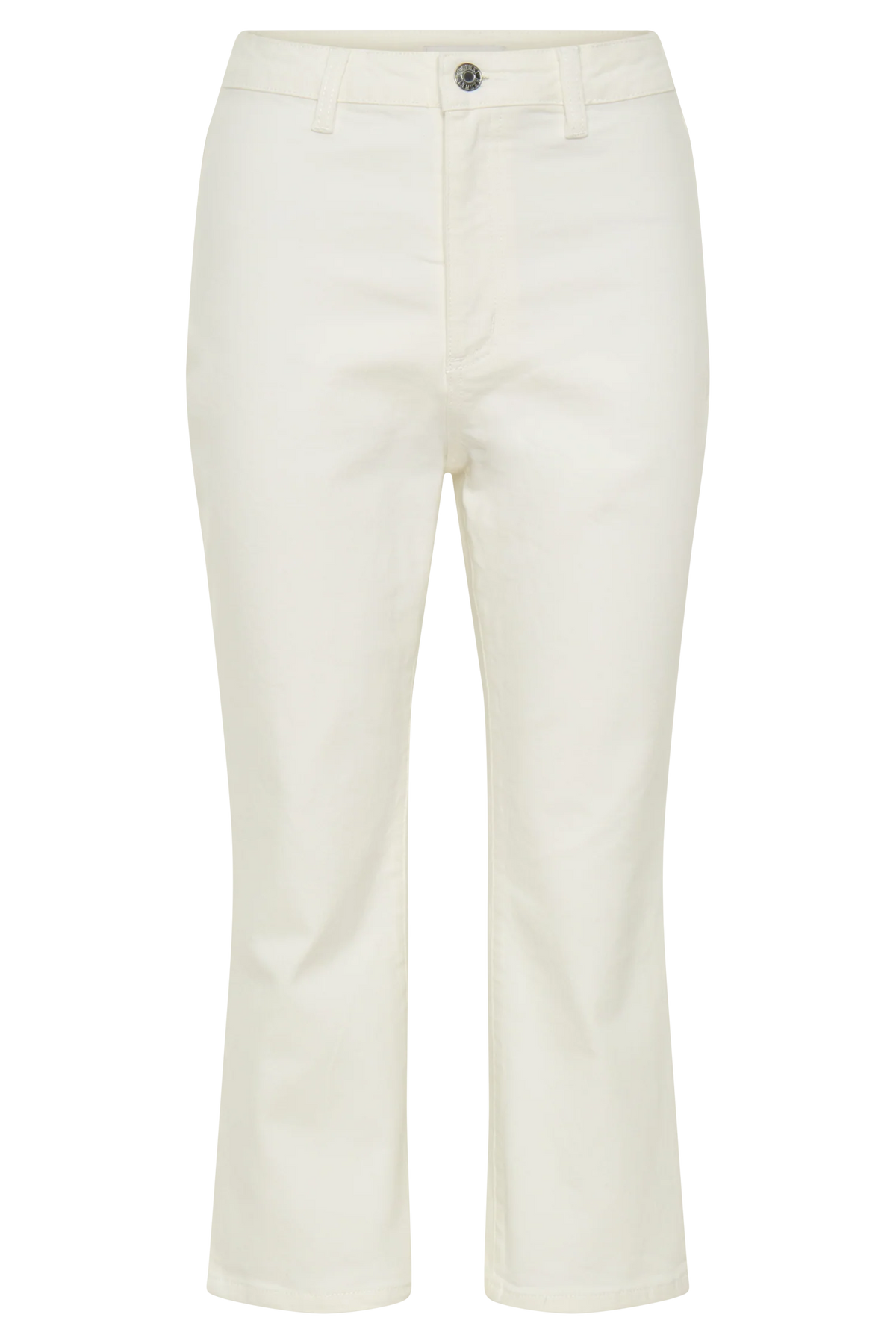 Mary Denim Capris - White