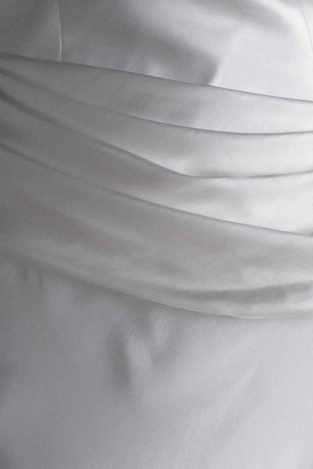 Jasmine Strapless Satin Maxi Dress - White