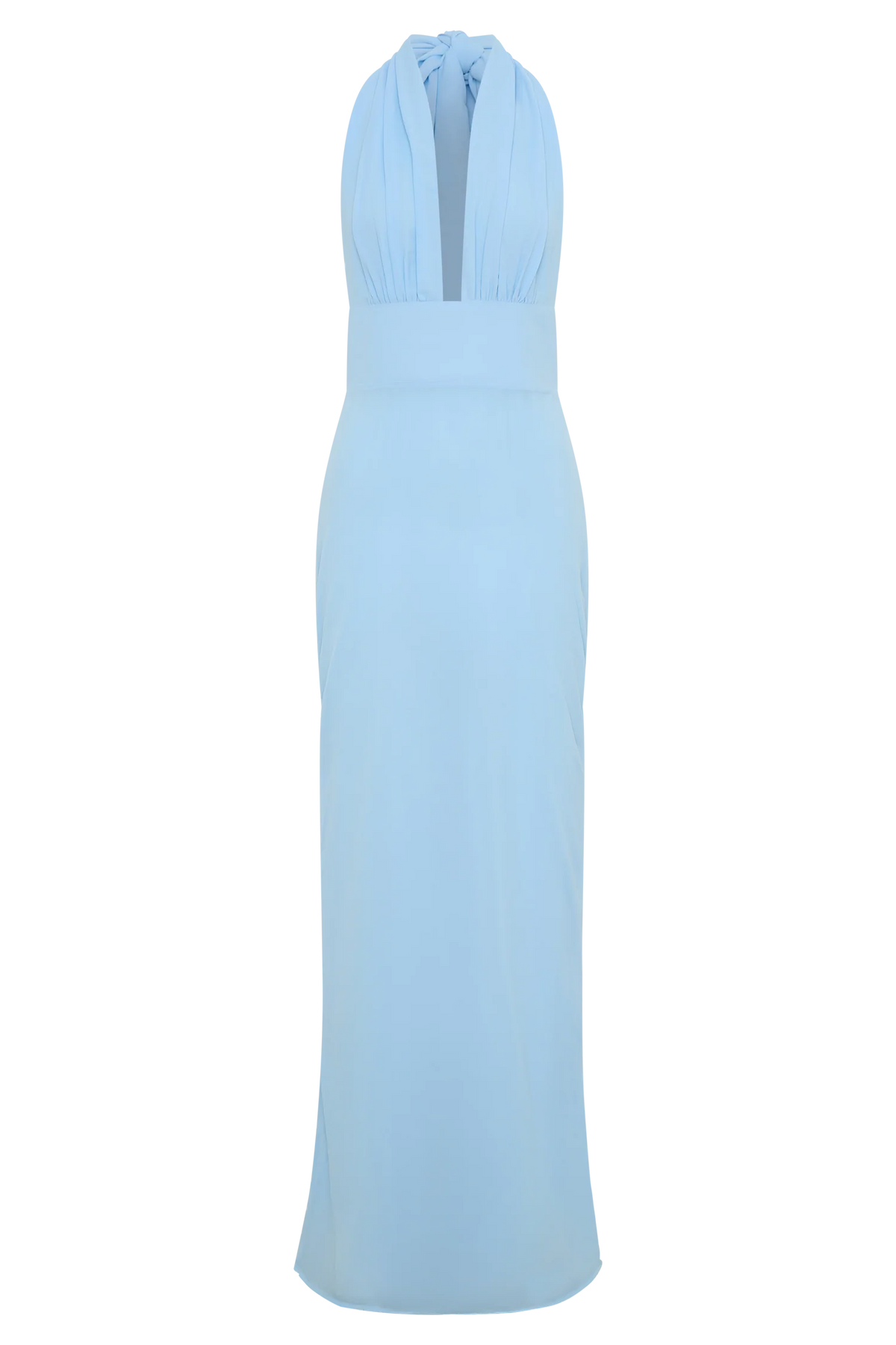 Nadine Halter Chiffon Maxi Dress - Blue