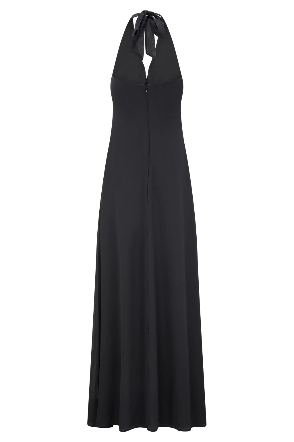 Malakhai Chiffon Halter Maxi Dress - Black