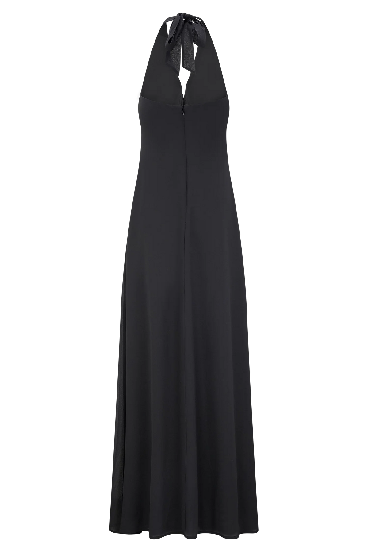 Malakhai Chiffon Halter Maxi Dress - Black