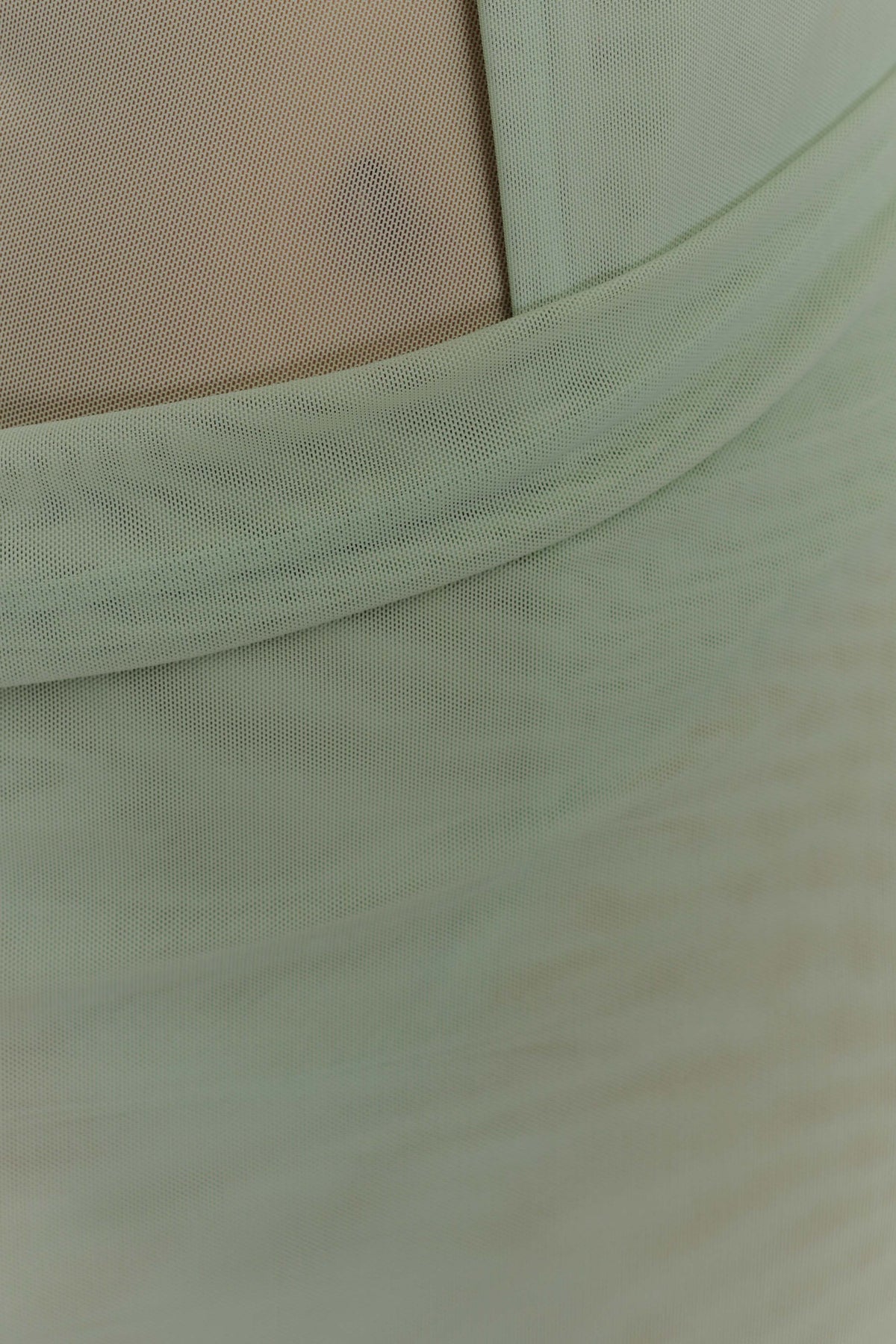 Edwina Knotted Mesh Maxi Dress - Sage