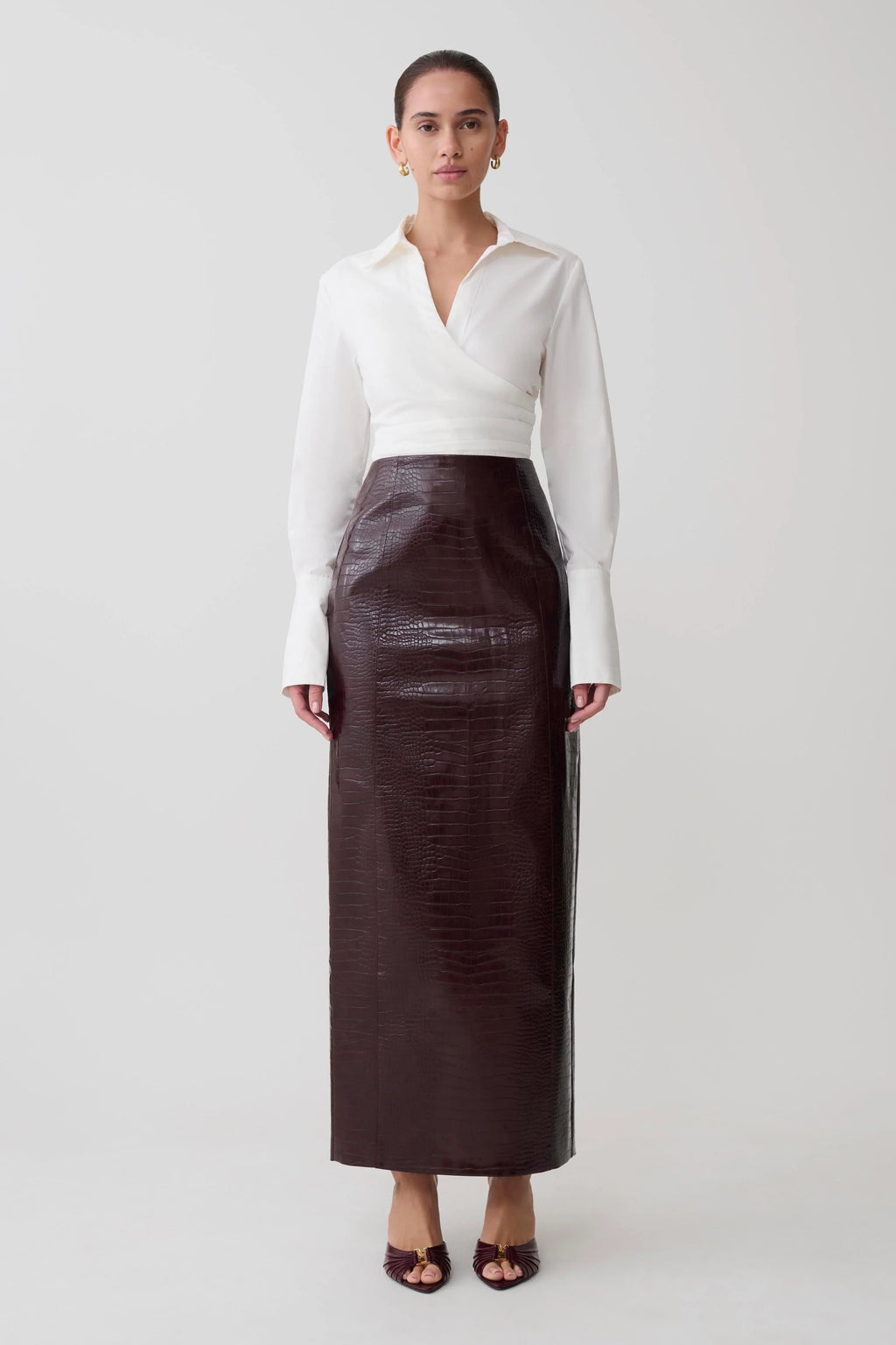 Eugenia Wrap Cotton Shirt - White