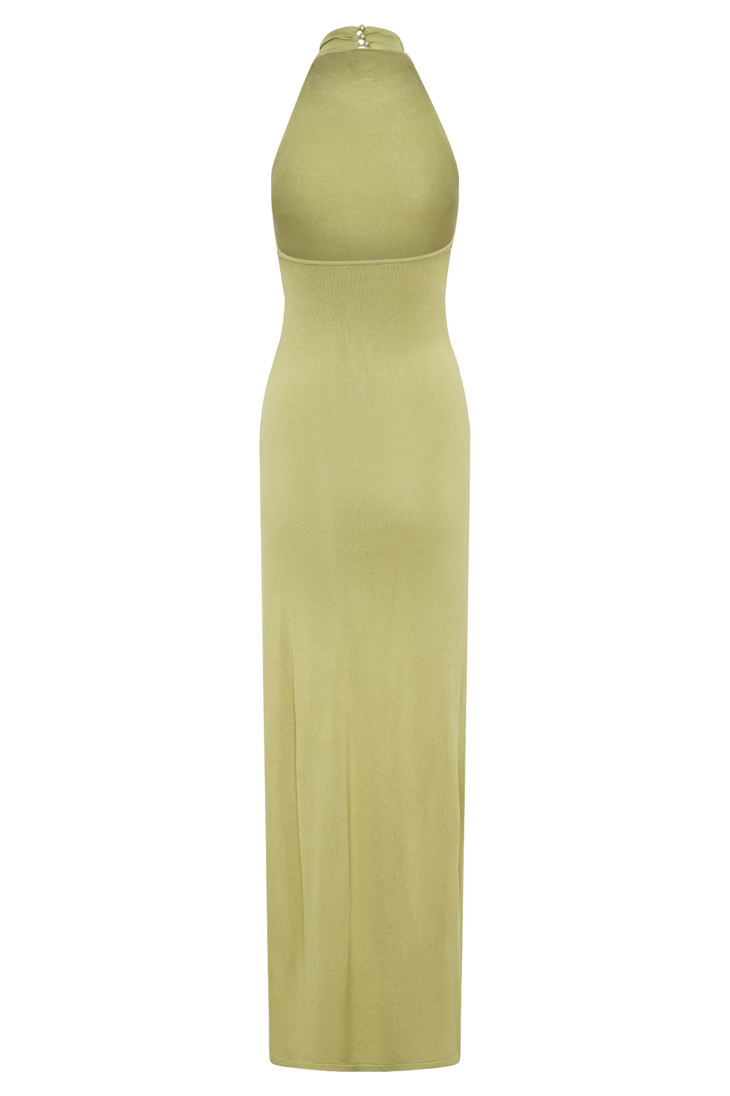 Cindylou Halter Knit Maxi Dress - Light Olive