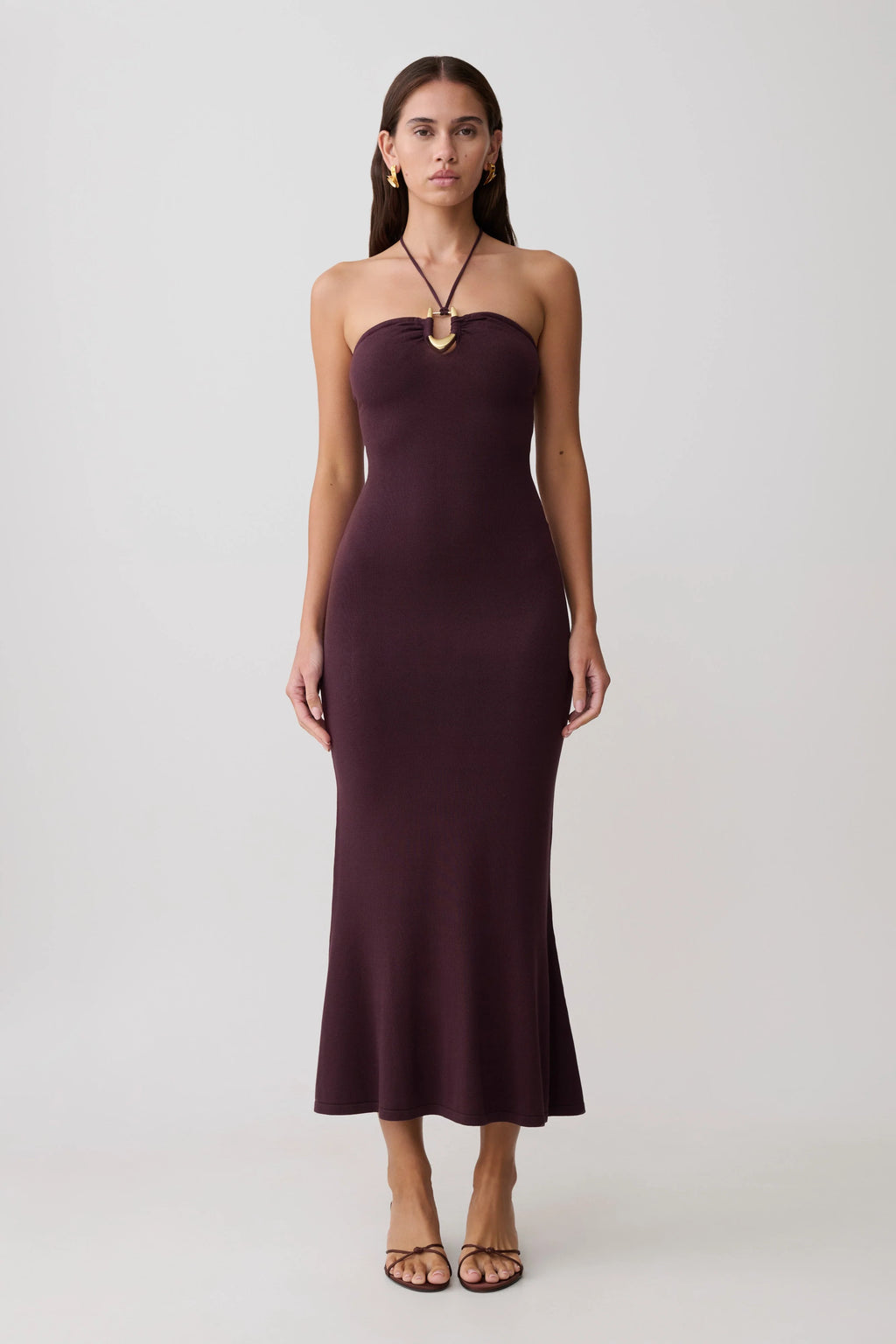 Dimitri Knit Midi Dress - Chocolate