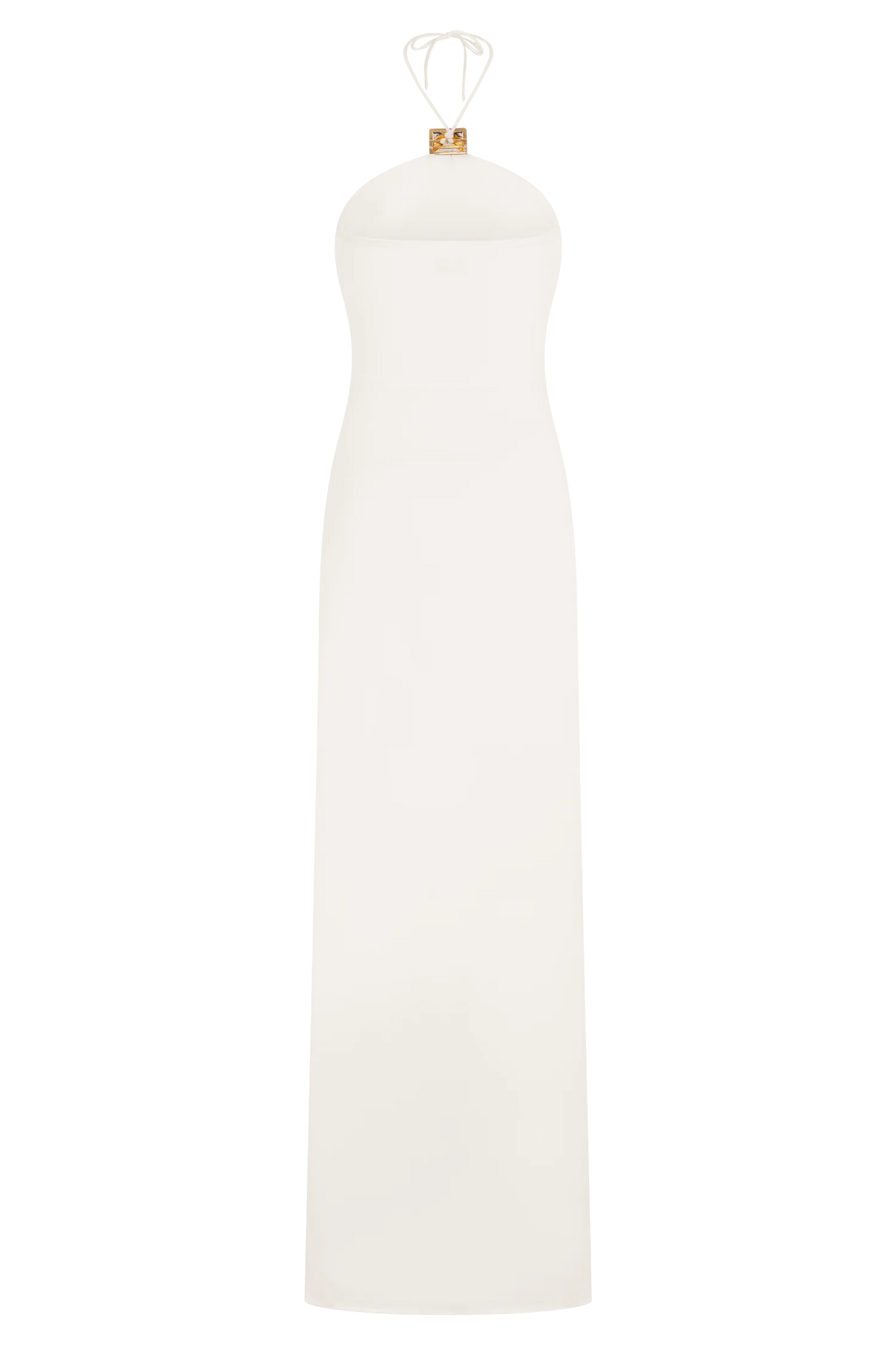Quincy Halter Maxi Dress With Hardware - Ivory