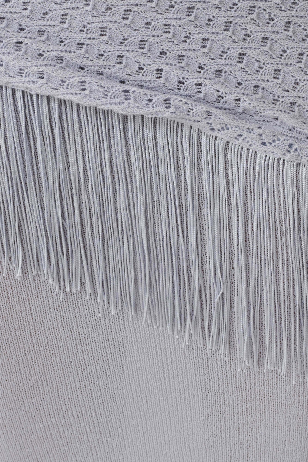 Jaytee Knit Maxi Skirt With Fringe Tie - Sky Blue