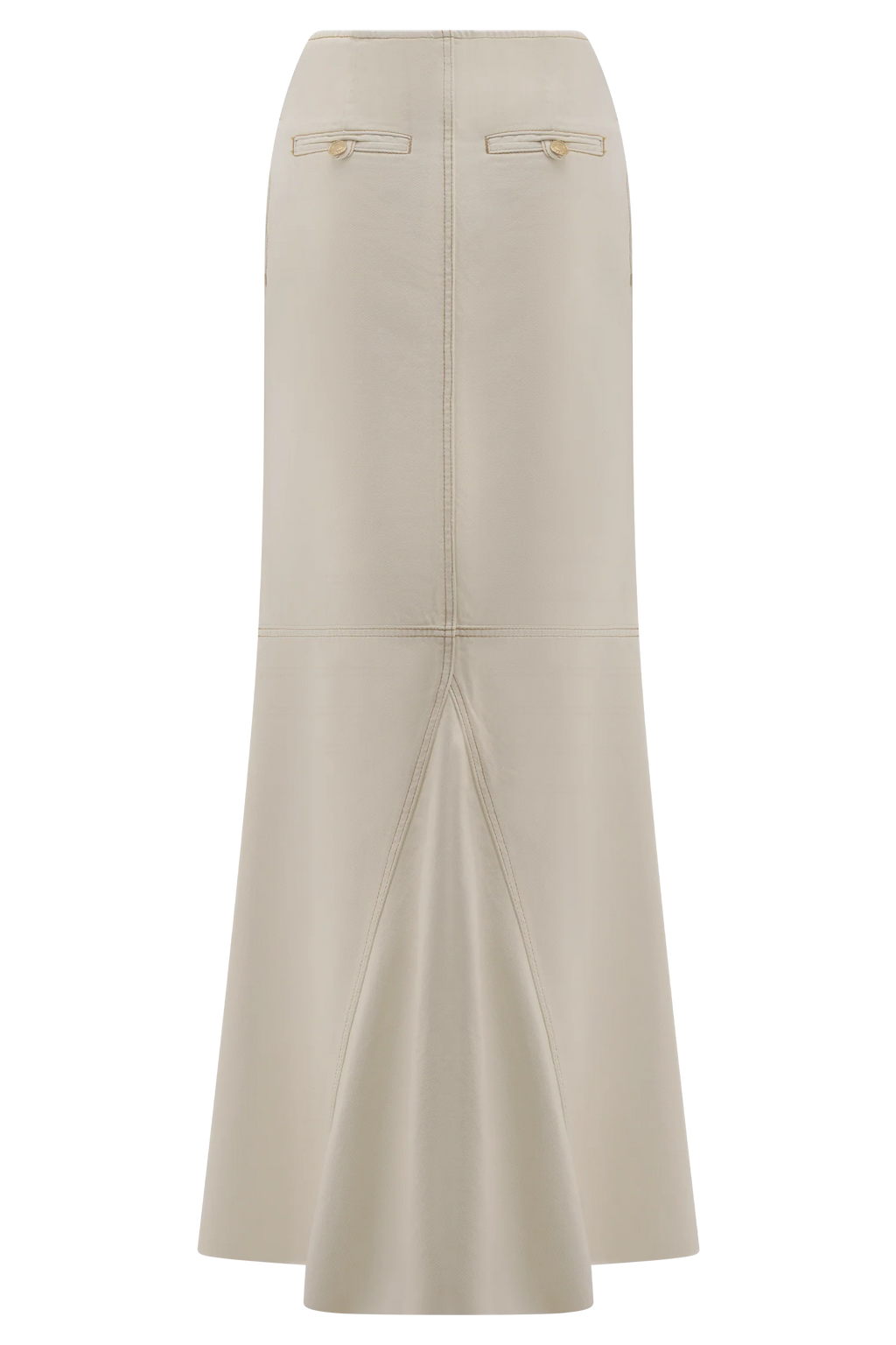Loretta Denim Maxi Skirt - Ecru