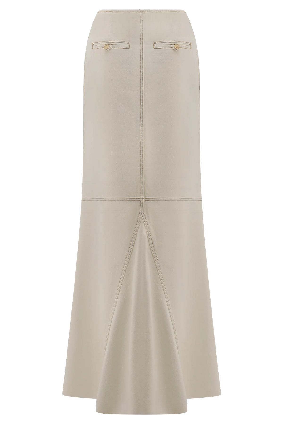 Loretta Denim Maxi Skirt - Ecru