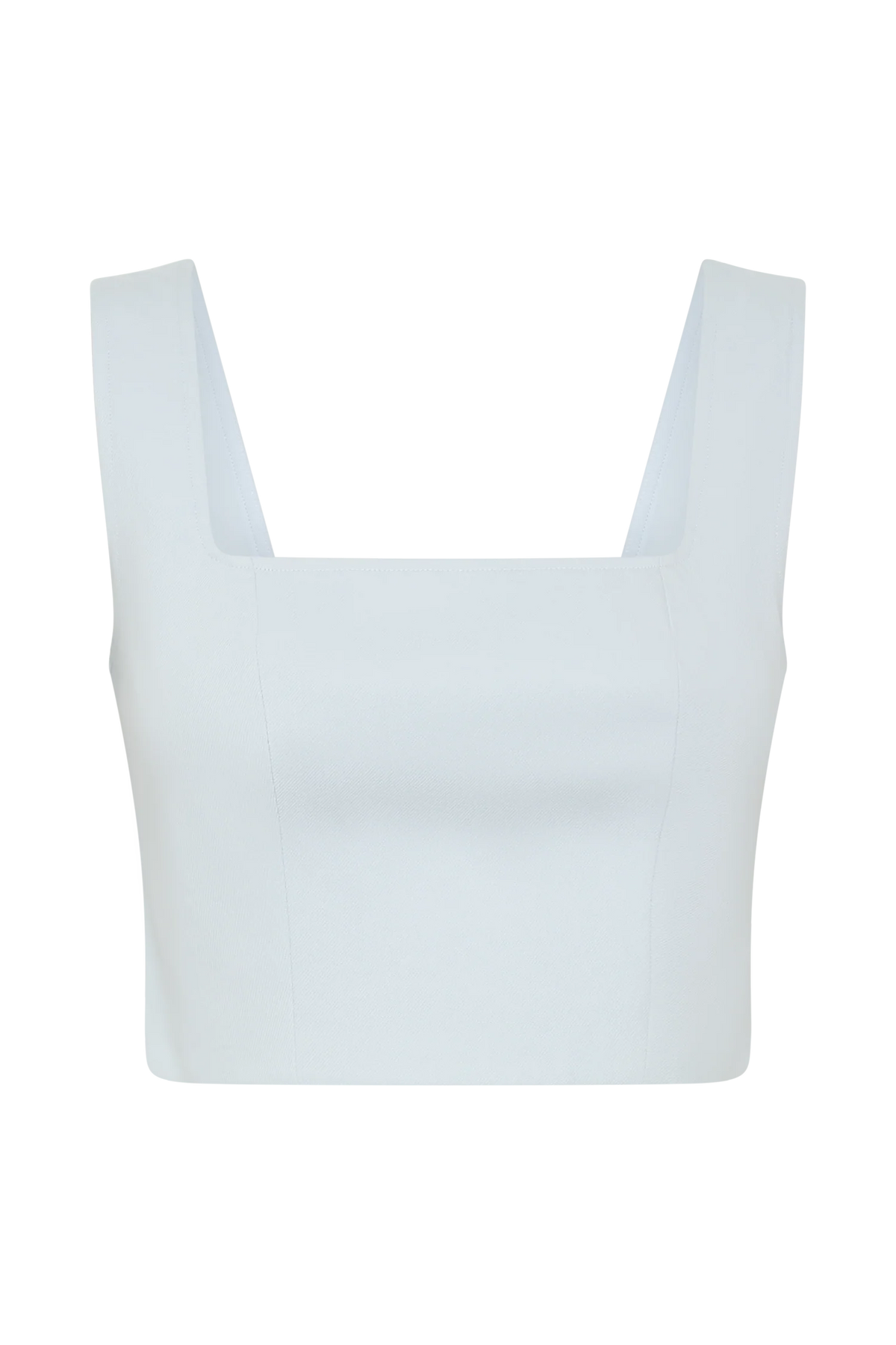 Josephine Crop Top With Open Back - Ice Blue
