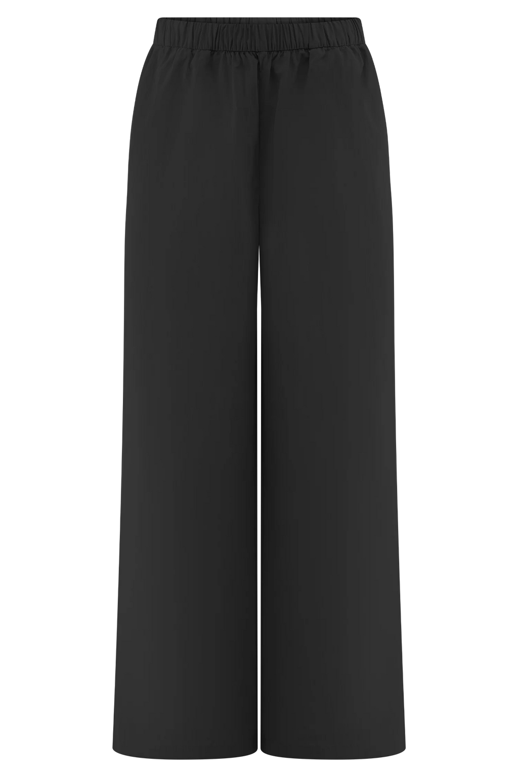 Campbell Cotton Wide Leg Pants - Black