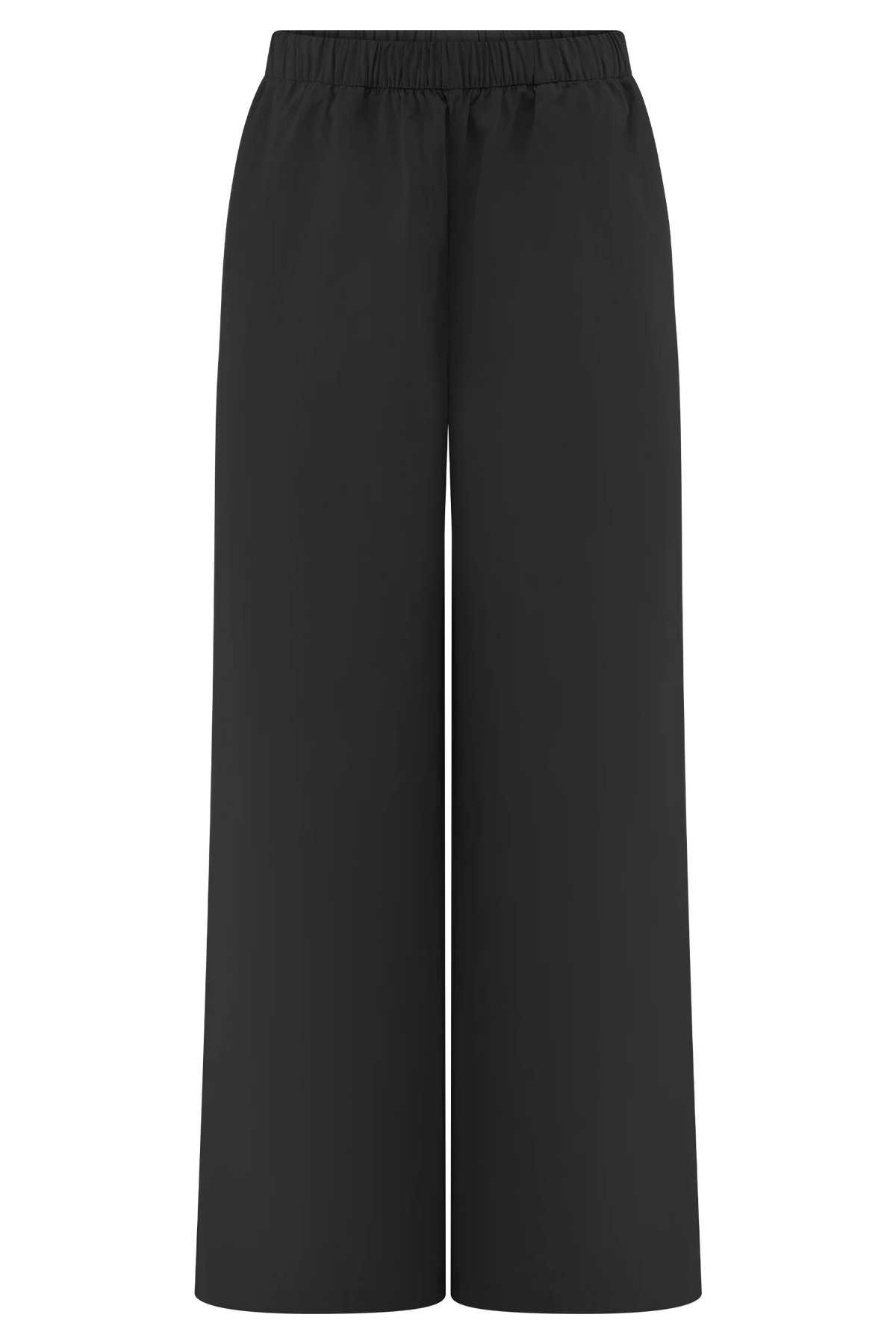Campbell Cotton Wide Leg Pants - Black