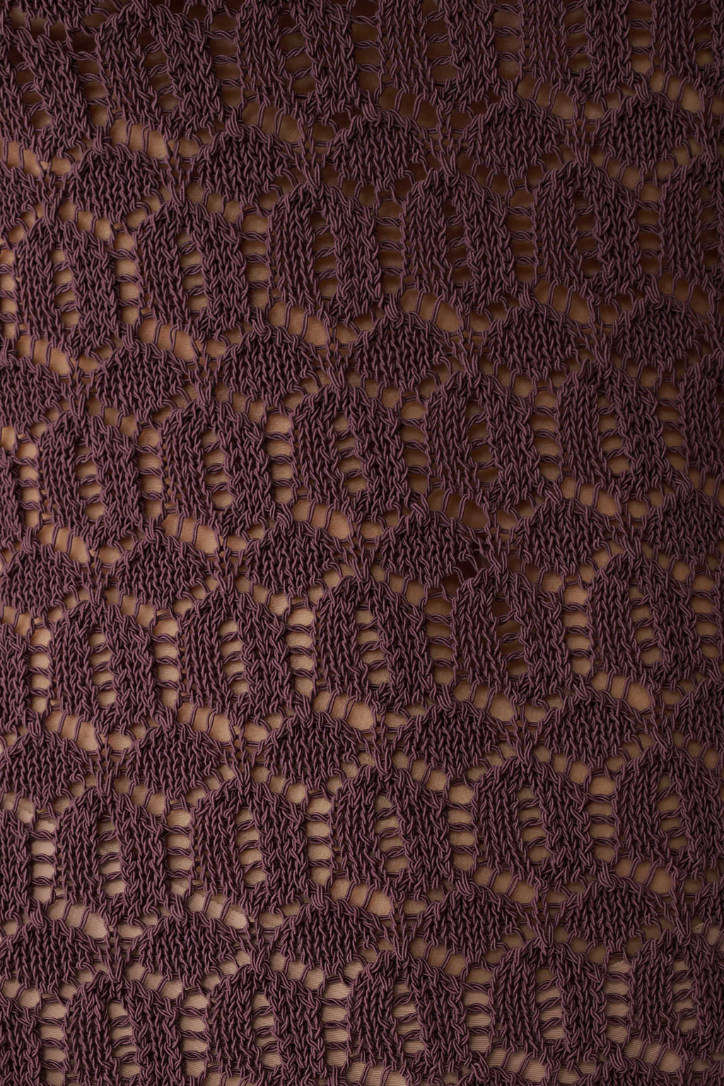 Cherly Knit Crochet Mini Dress - Chocolate
