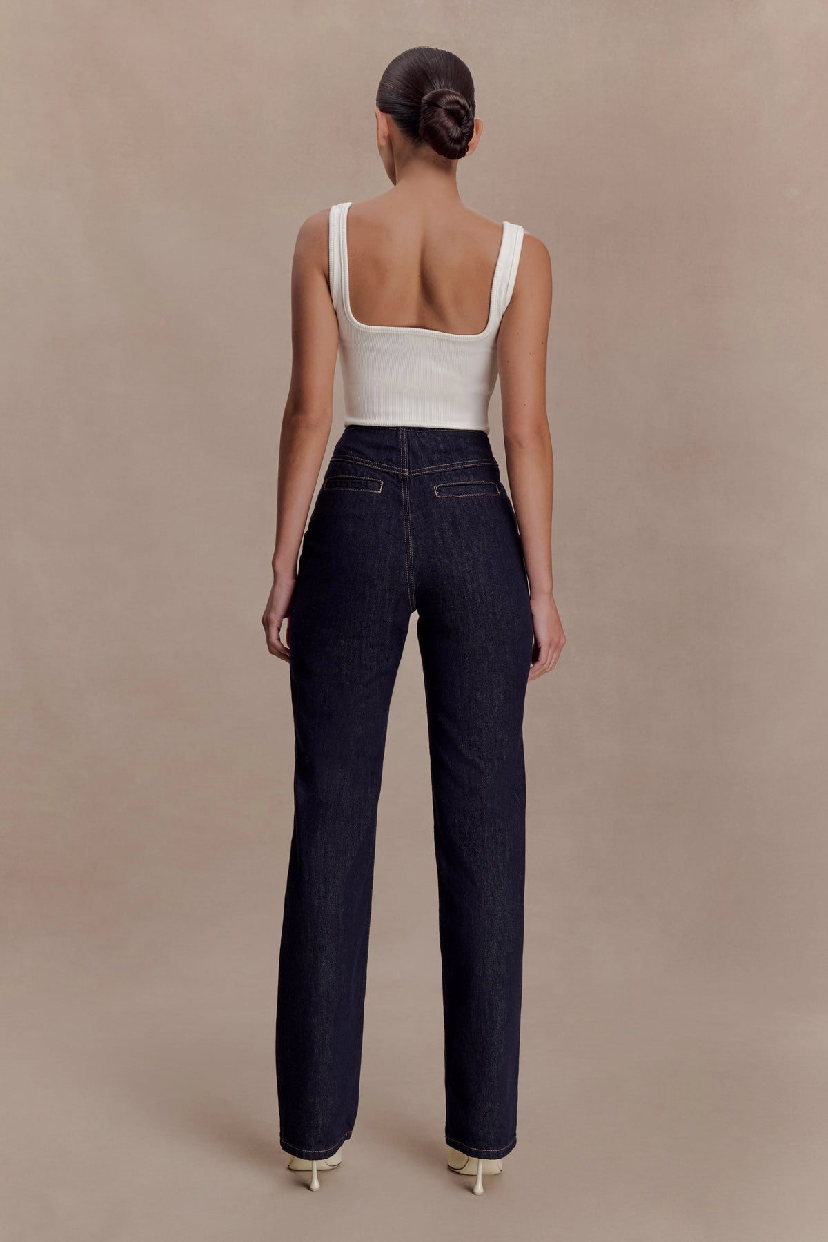 Clarrissa High Rise Jeans - Washed Indigo Blue