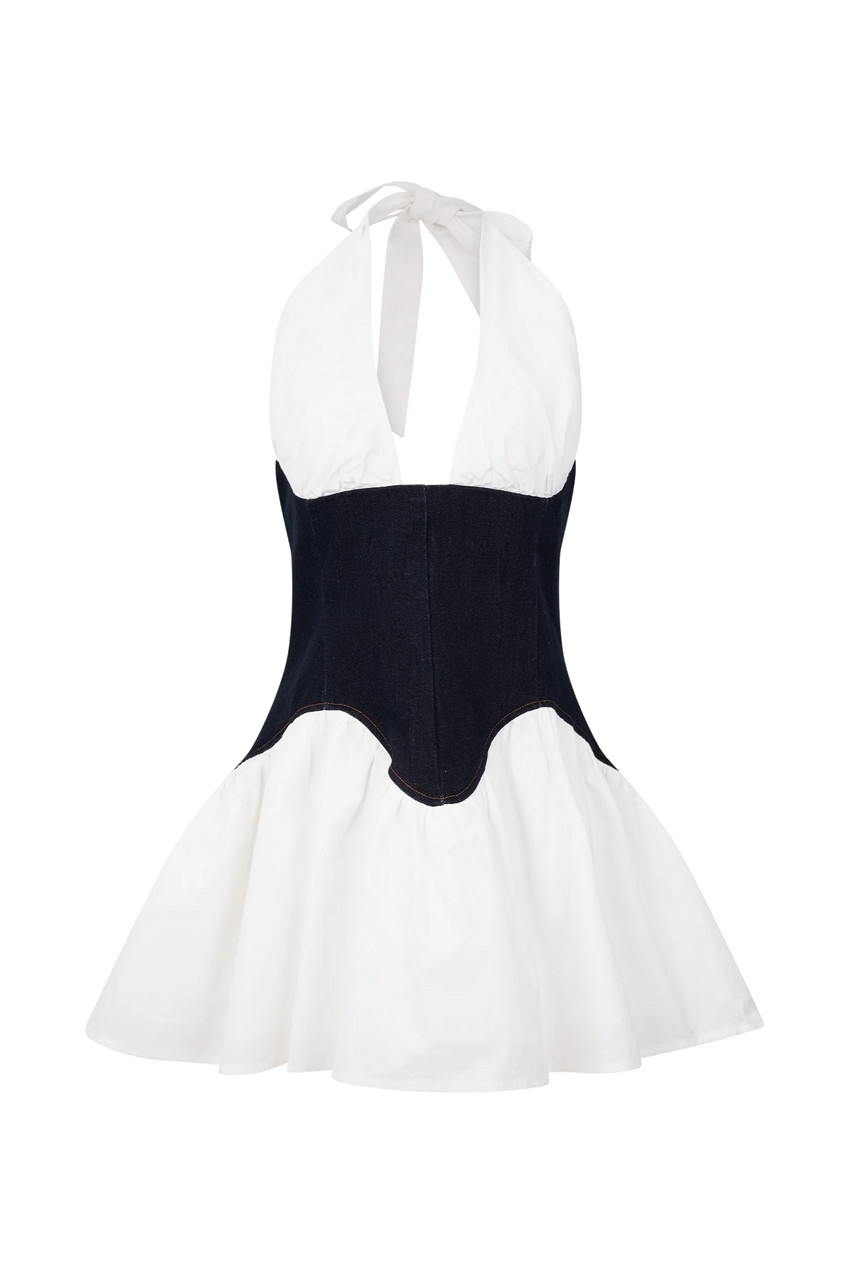 Merlyn Denim Cotton Mini Dress - Indigo Blue