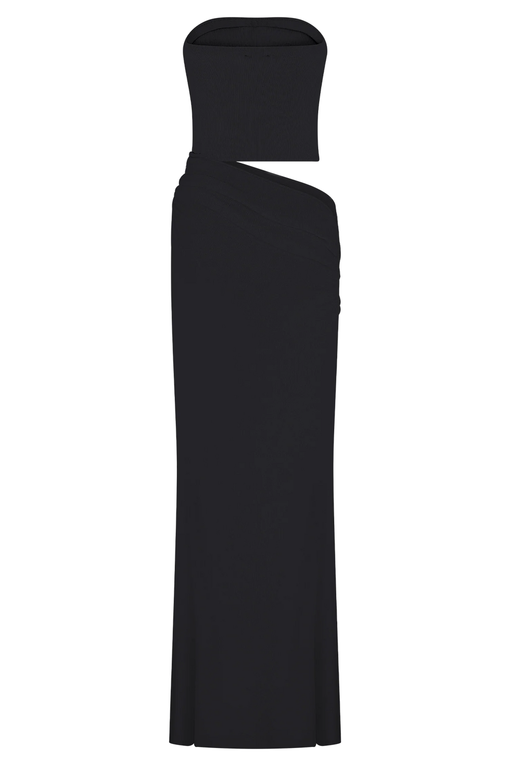 Jasiel Strapless Knit Maxi Dress - Black