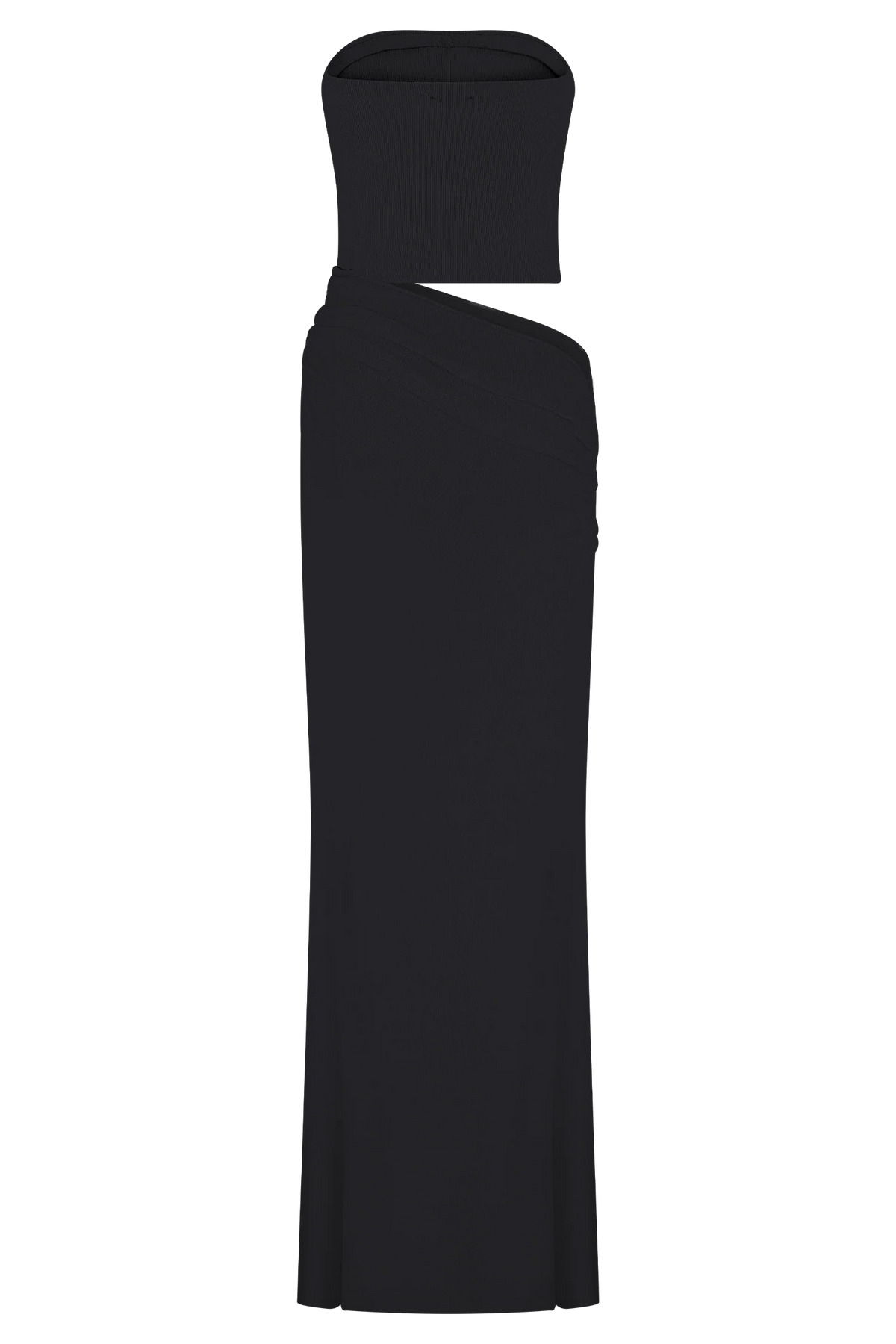 Jasiel Strapless Knit Maxi Dress - Black