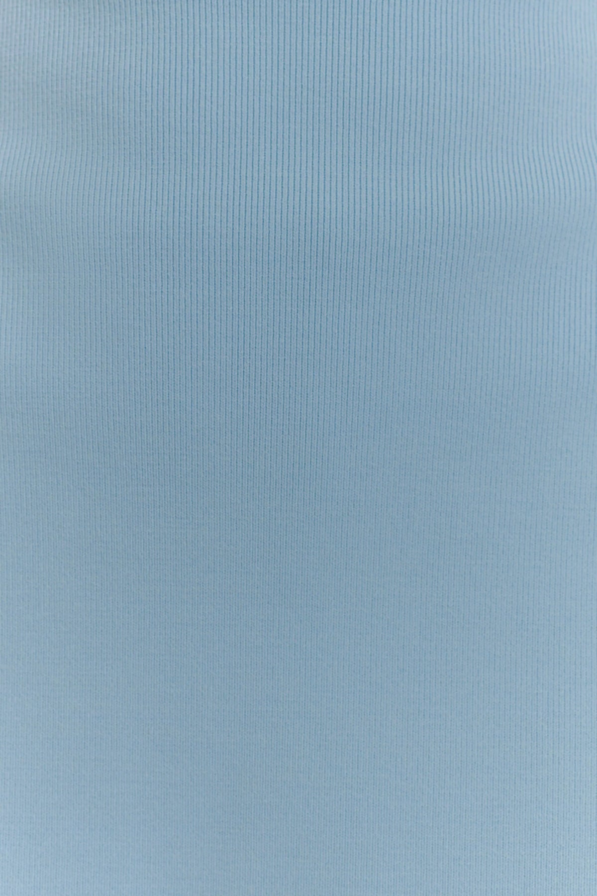 Anette Bandage Knit Strapless Top - Sky Blue