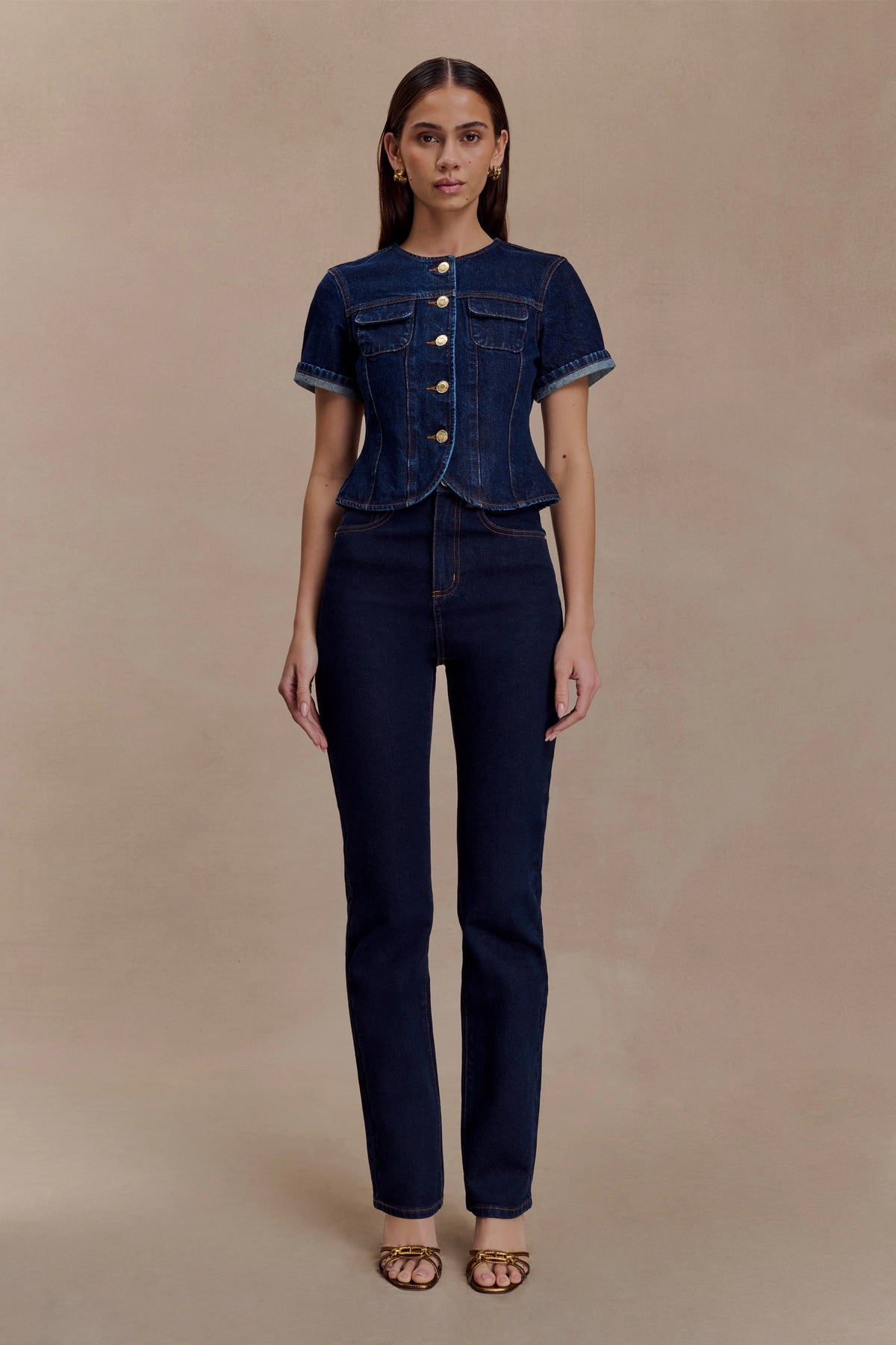 Janessa Skinny Denim Jeans- Indigo Blue
