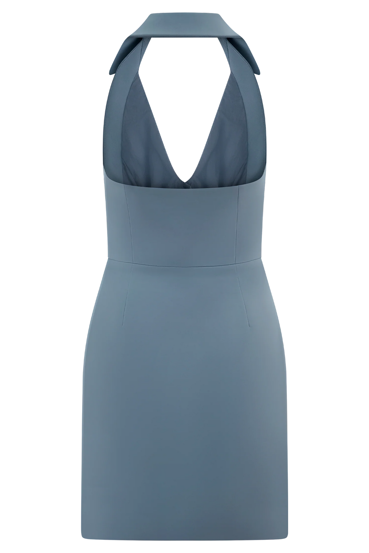 Ruth Cotton Halter Mini Dress - Ocean Blue