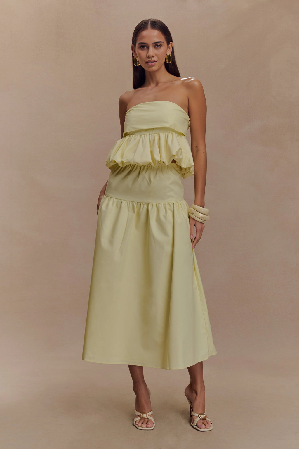 Amirah Midi Skirt - Lemon