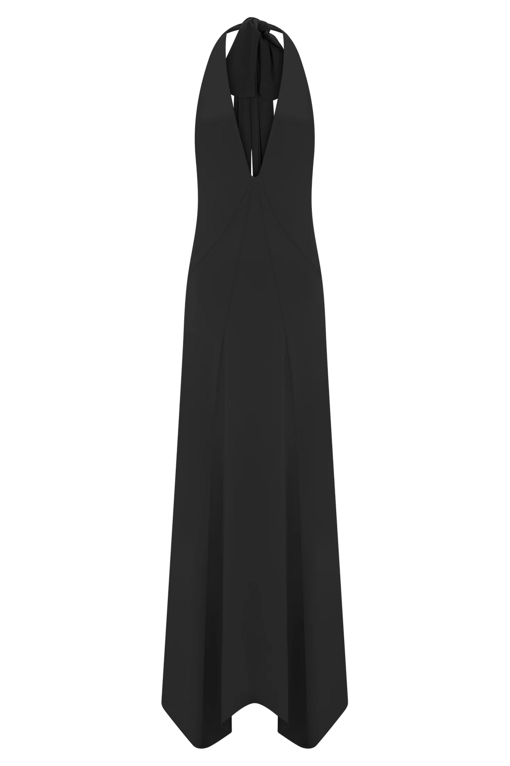 Juliet Slinky Maxi Dress With Scarf - Black