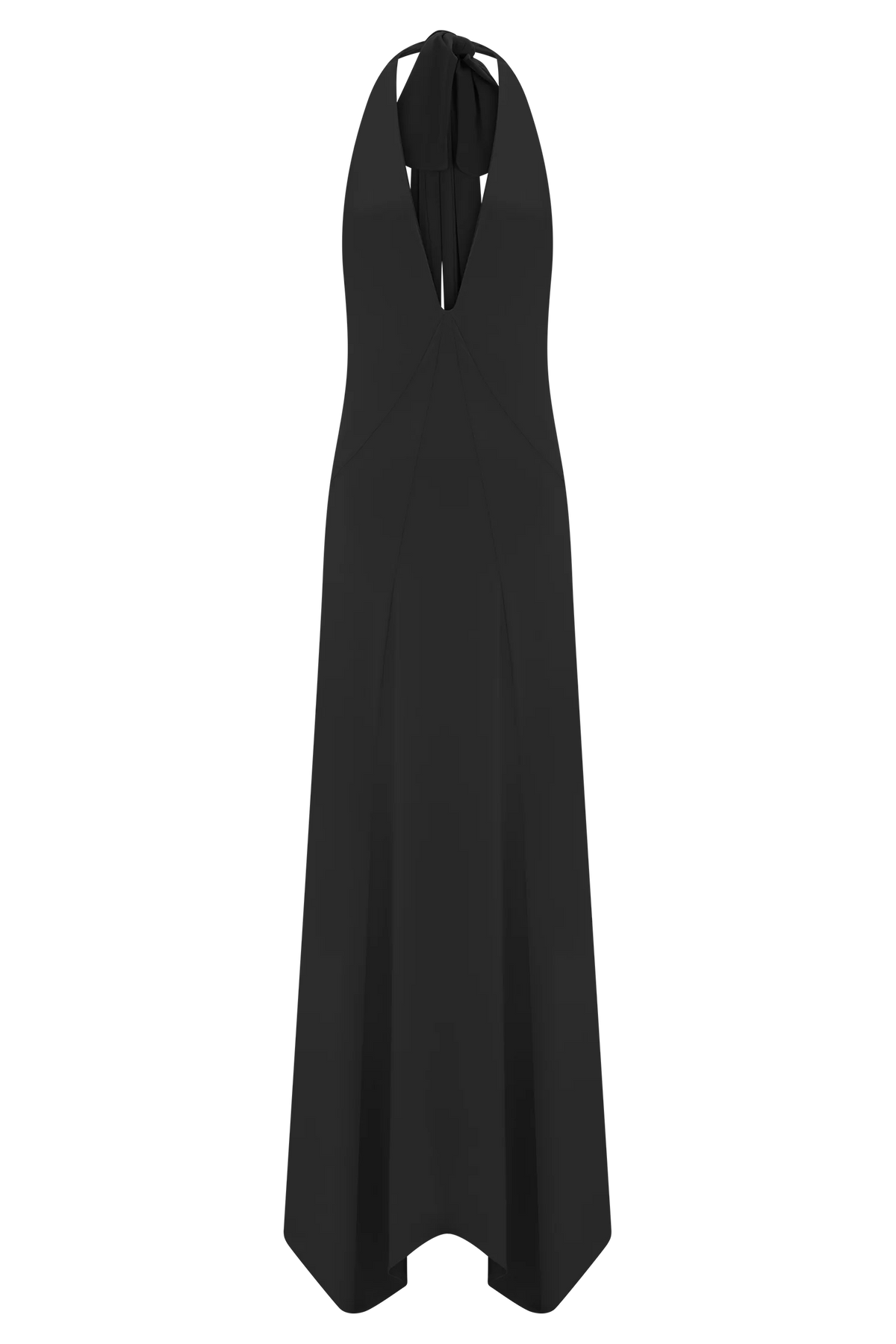 Juliet Slinky Maxi Dress With Scarf - Black